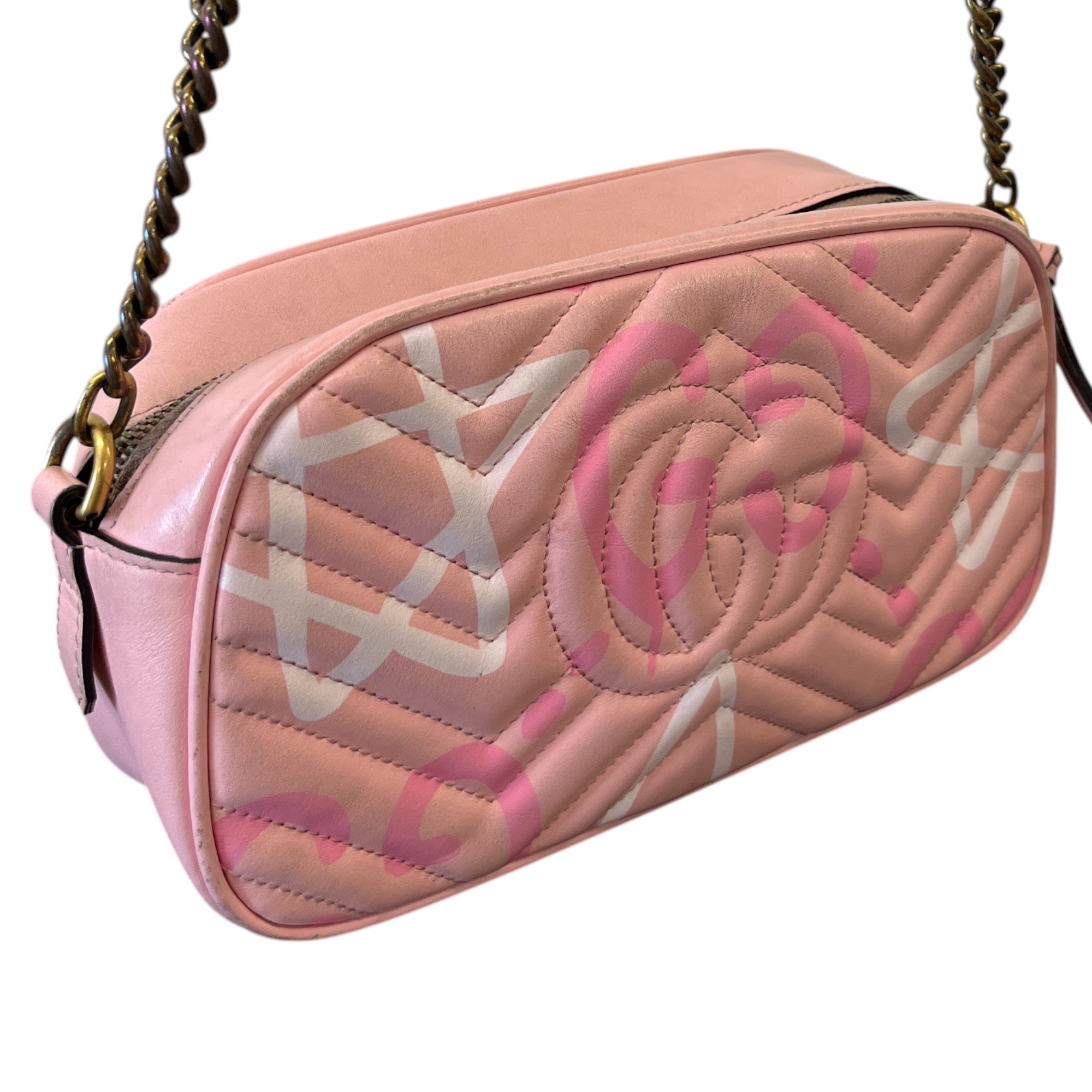 Women's Gg Graffiti Marmont Bag Pink