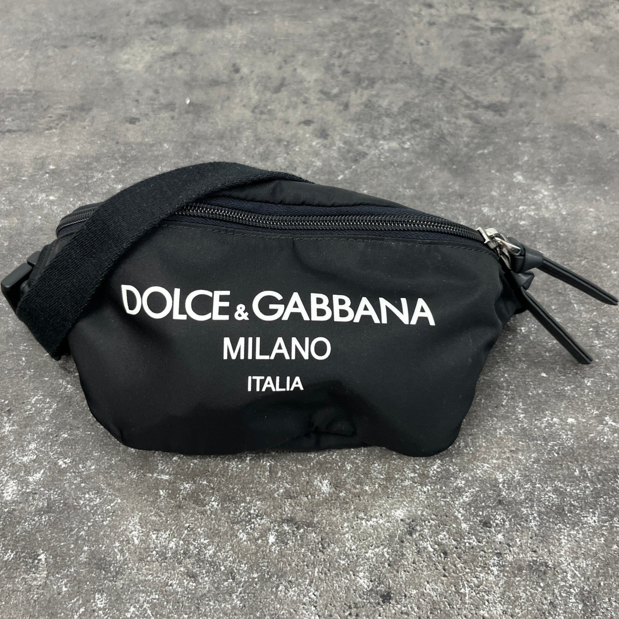 Women's Nylon Logo Belt Bag Black