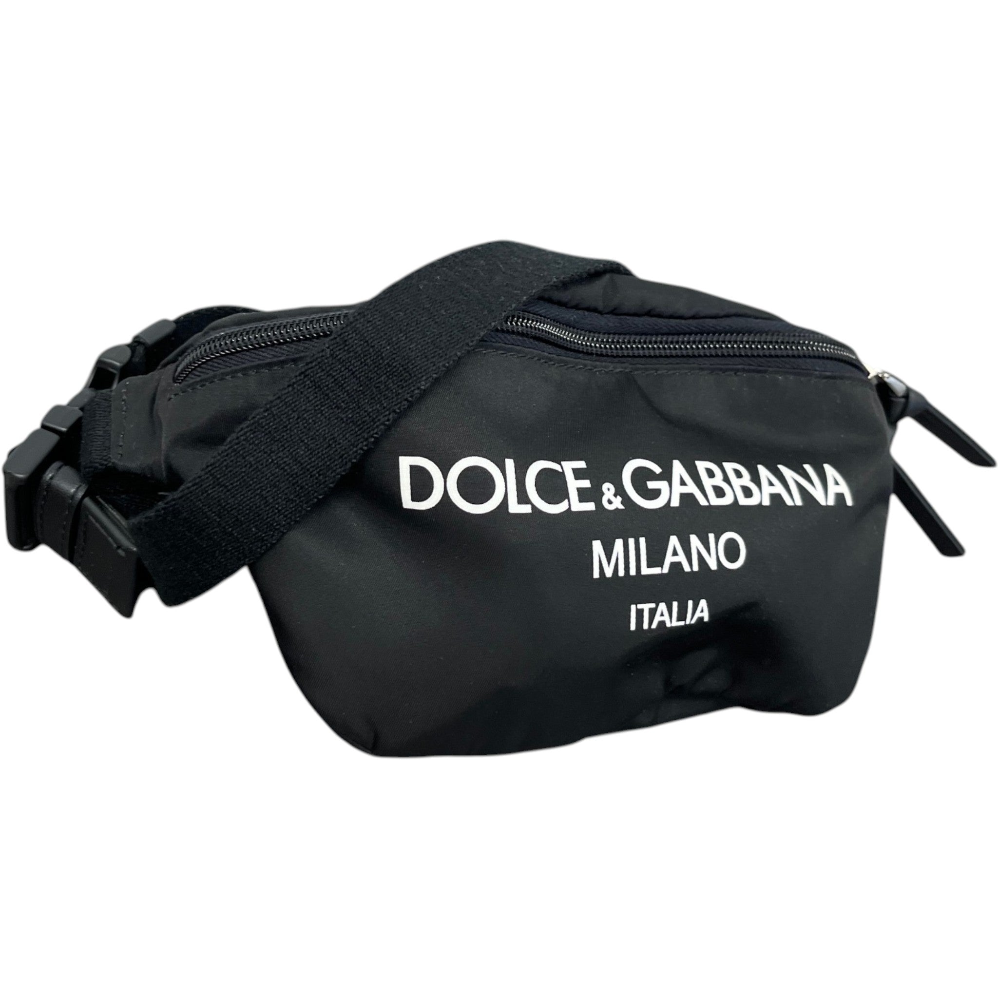 Women's Nylon Logo Belt Bag Black