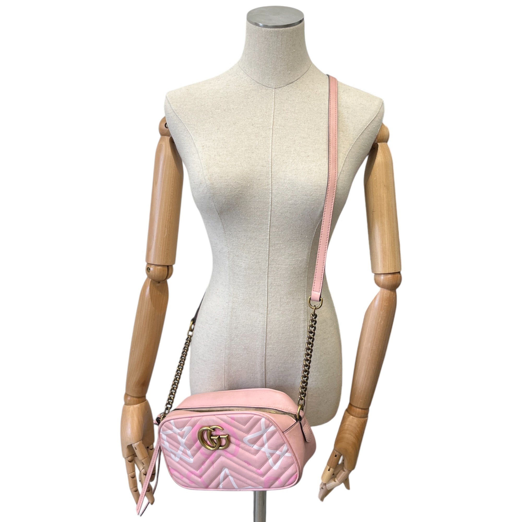 Women's Gg Graffiti Marmont Bag Pink