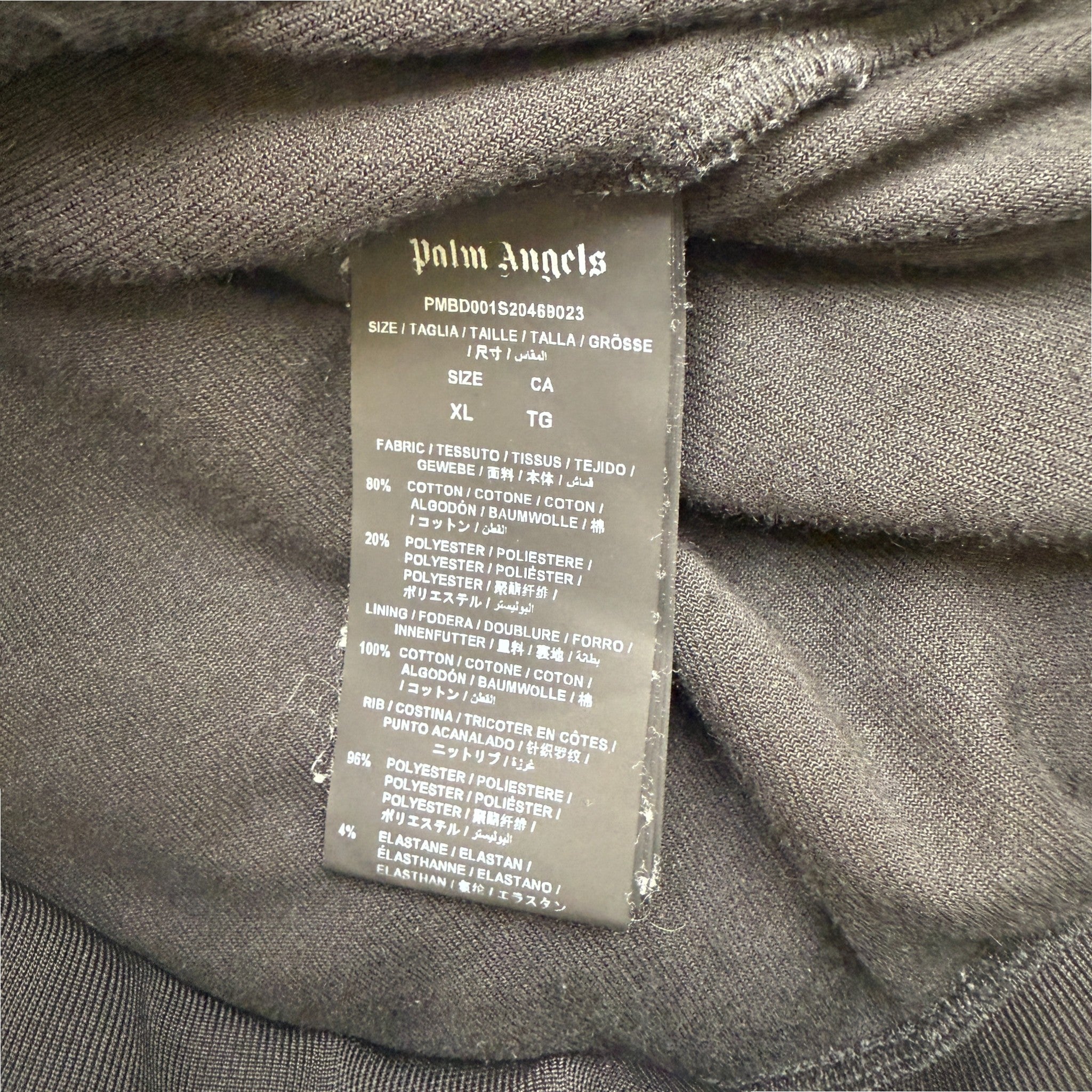 Men's Tie Dye Track Jacket Black Size XL