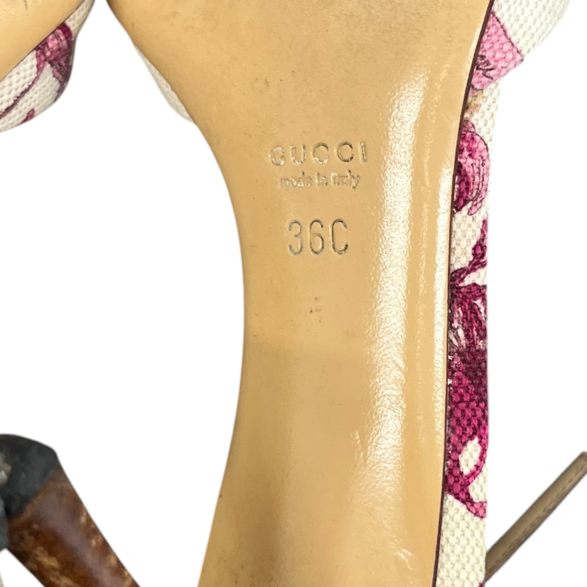 Women's Flora Canvas Bamboo Horsebit Heels Beige Size EU 36 / UK 3