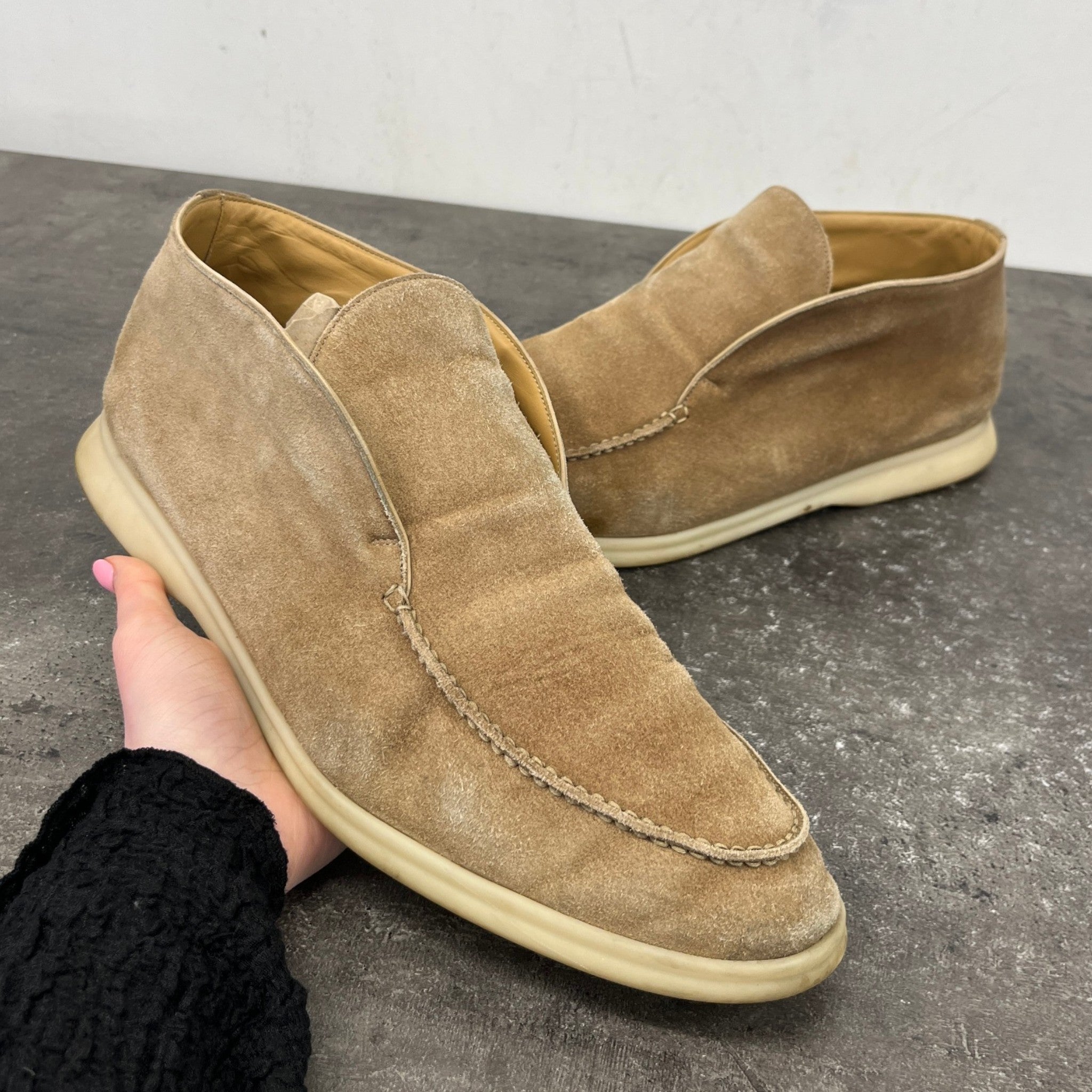 Men's Open Walk Ankle Boots Beige Size EU 46.5 / UK 12.5