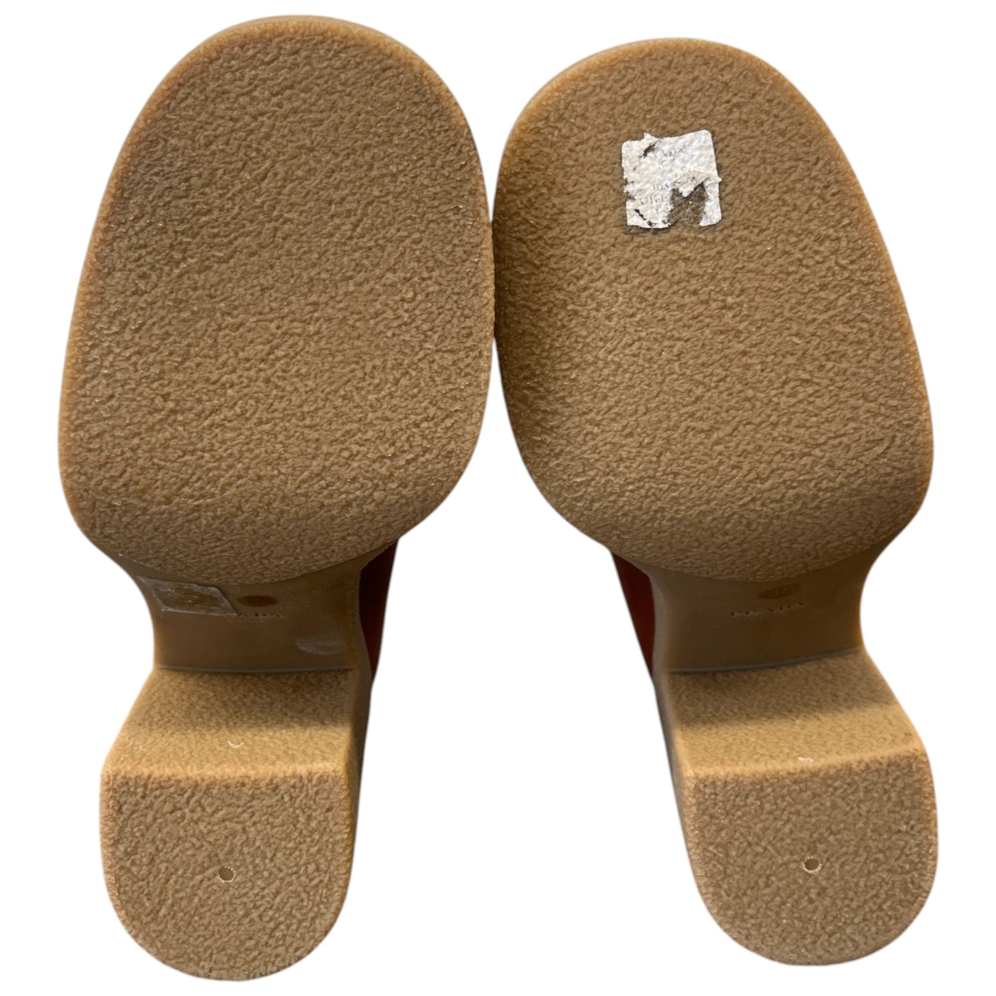 Women's Plaque Logo Platform Loafers Tan Size EU 37 / UK 4