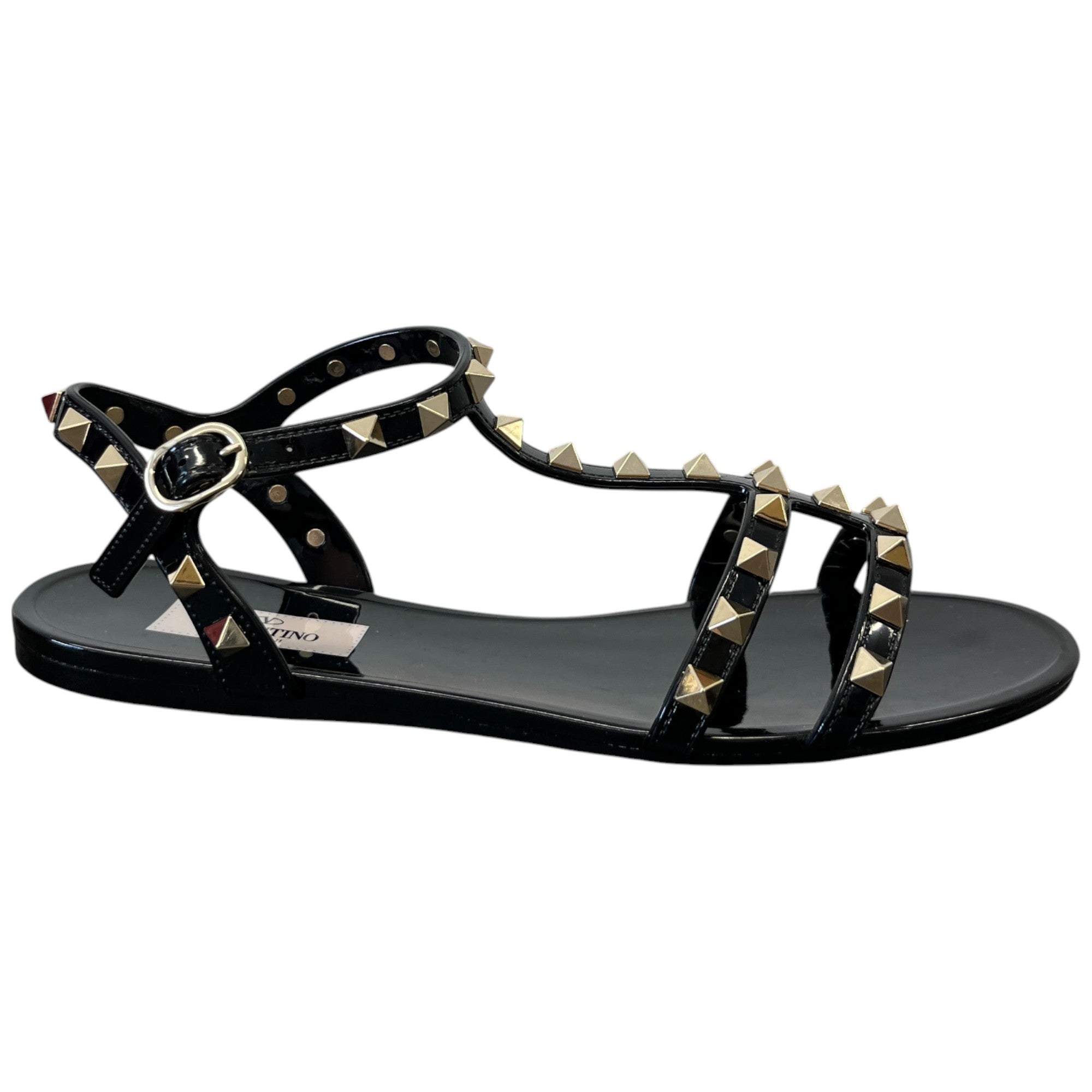 Women's Rockstud Gladiator Rubber Sandals Black Size EU 37 / UK 4