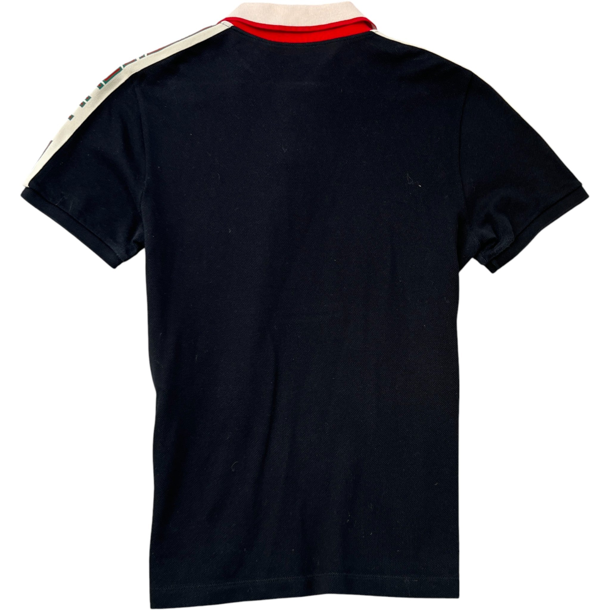 Men's Web Tape Logo Polo Shirt Black Size M