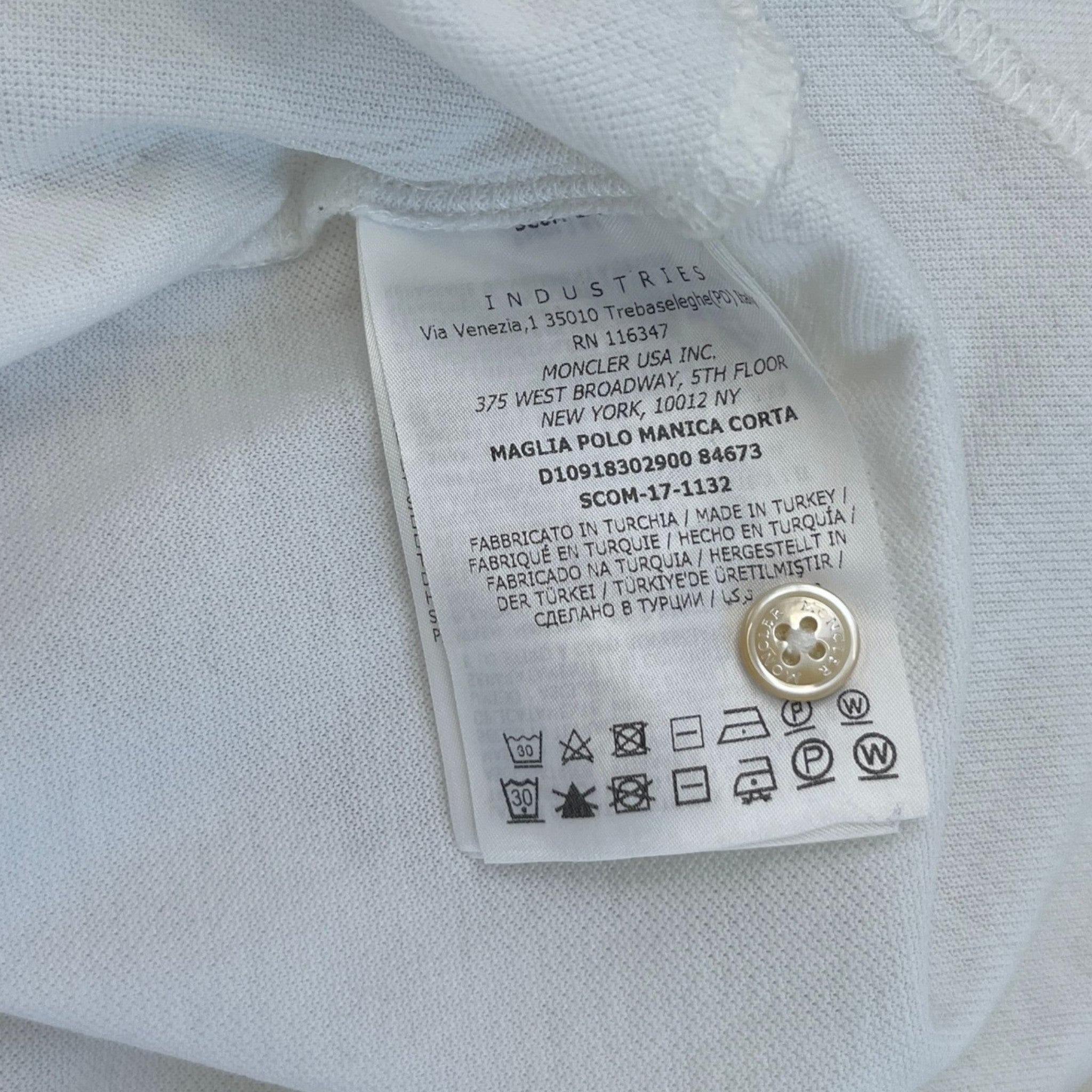 Men's Maglia Polo Shirt White Size XXL