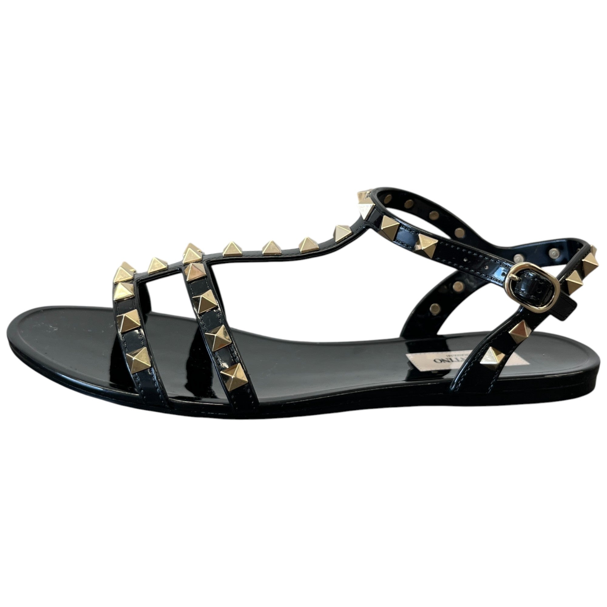 Women's Rockstud Gladiator Rubber Sandals Black Size EU 37 / UK 4