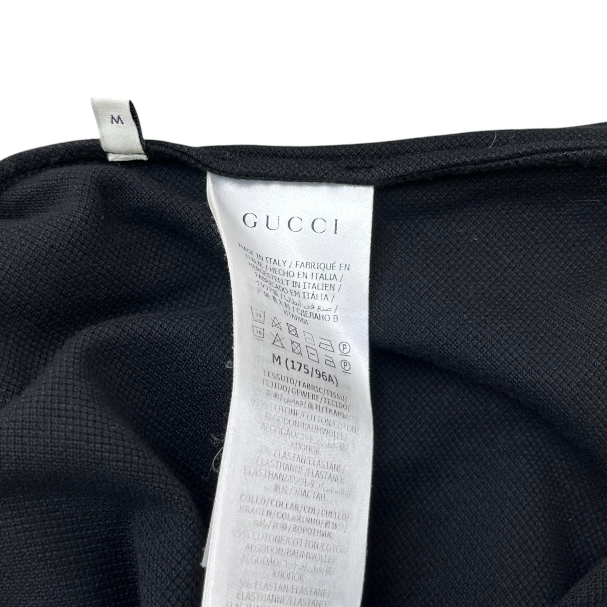 Men's Web Tape Logo Polo Shirt Black Size M