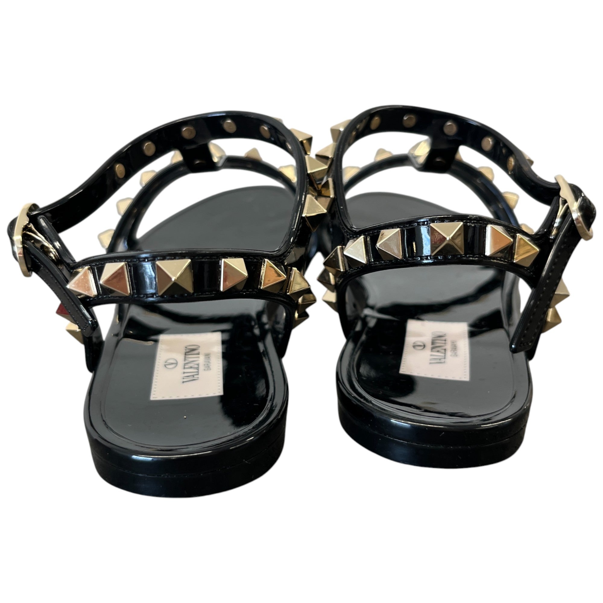 Women's Rockstud Gladiator Rubber Sandals Black Size EU 37 / UK 4