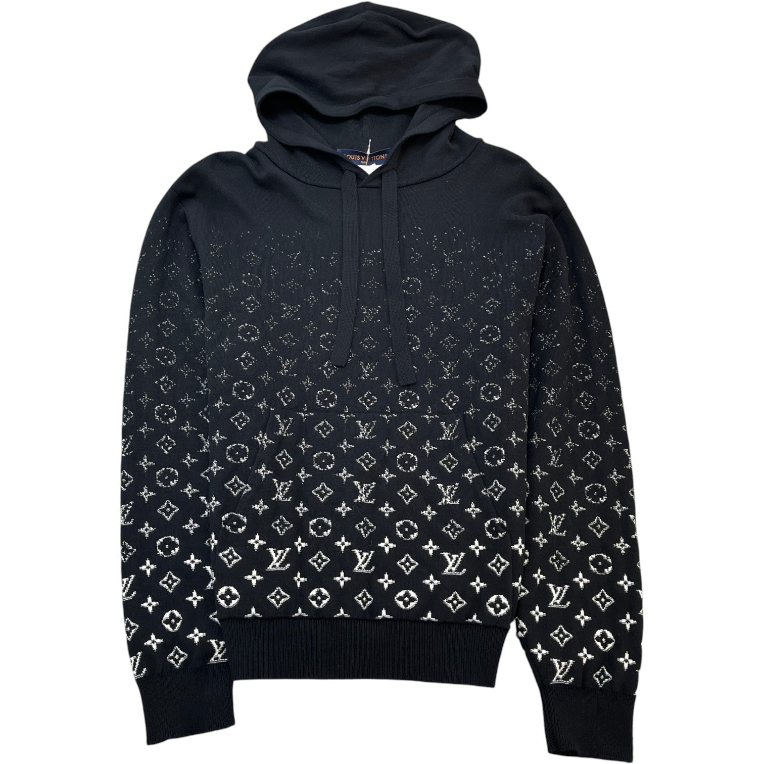 Men's Monogram Gradient Hoodie Black Size M