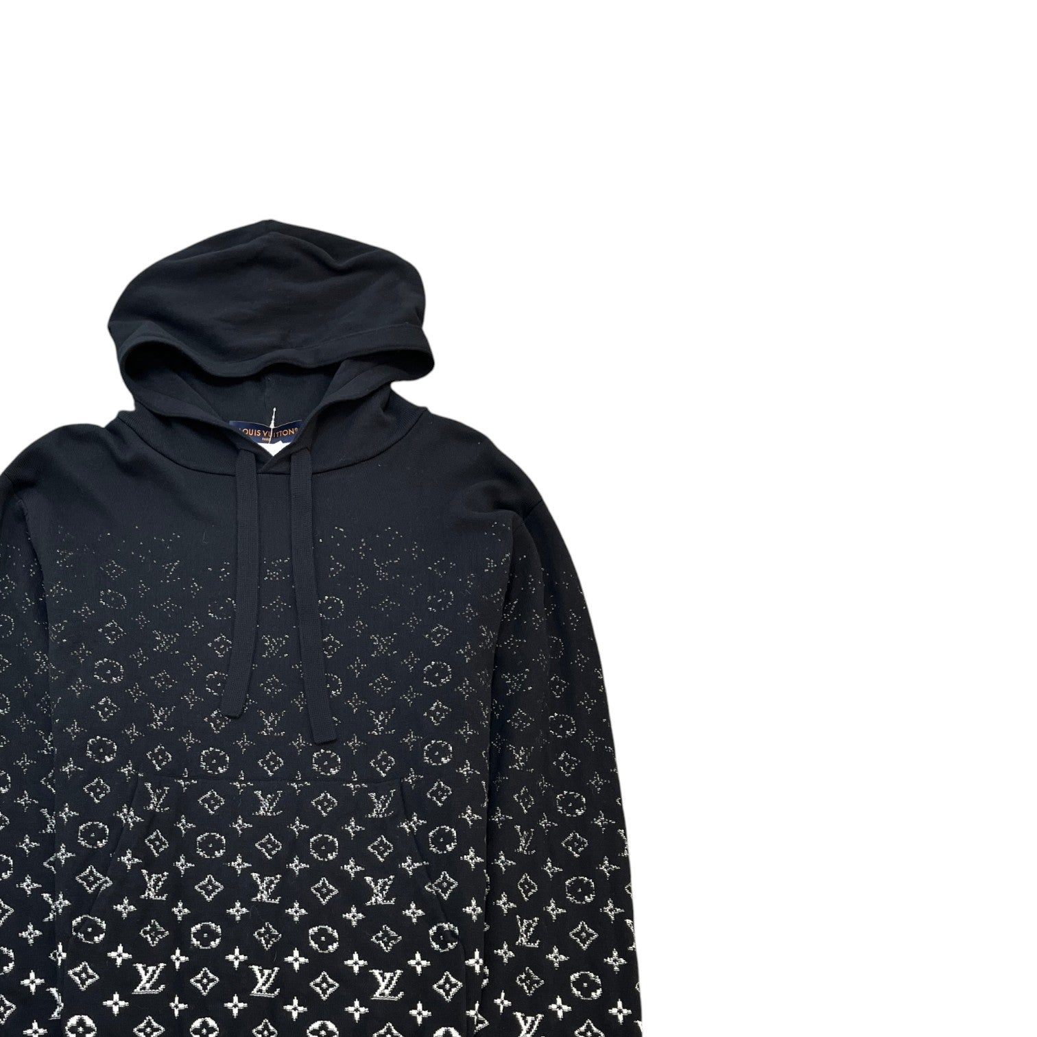 Men's Monogram Gradient Hoodie Black Size M