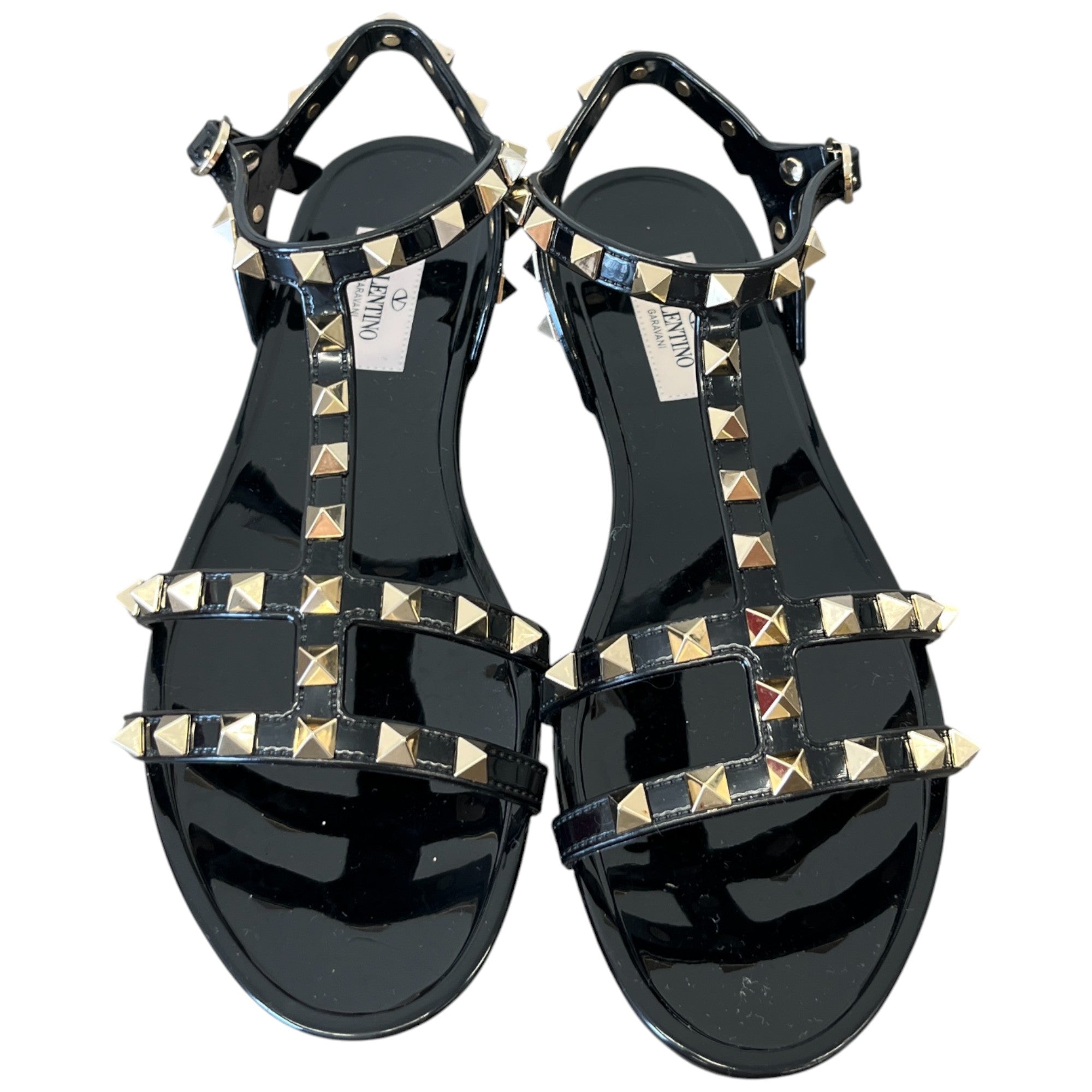 Women's Rockstud Gladiator Rubber Sandals Black Size EU 37 / UK 4