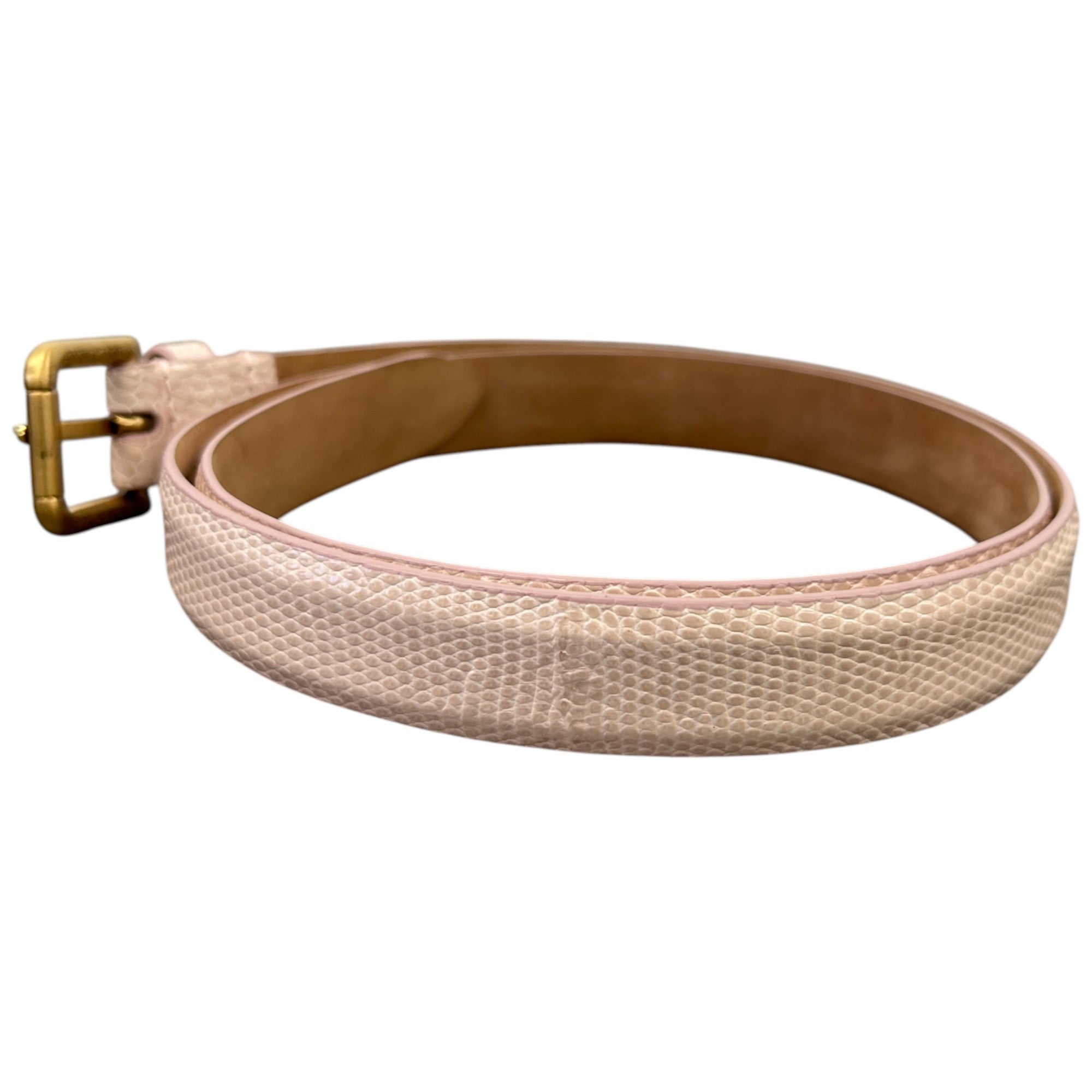 Women's Lizard Skin Thin Belt Pink Size Waist 30"