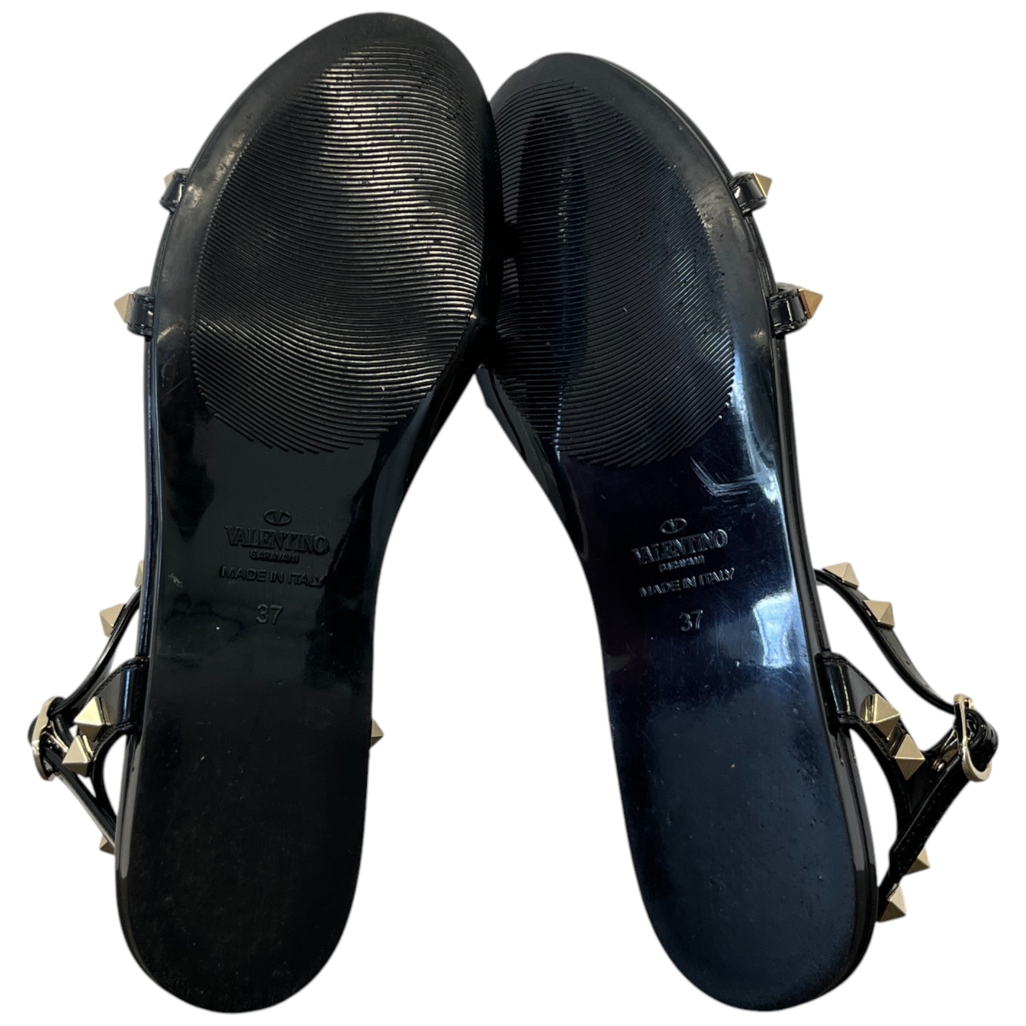 Women's Rockstud Gladiator Rubber Sandals Black Size EU 37 / UK 4