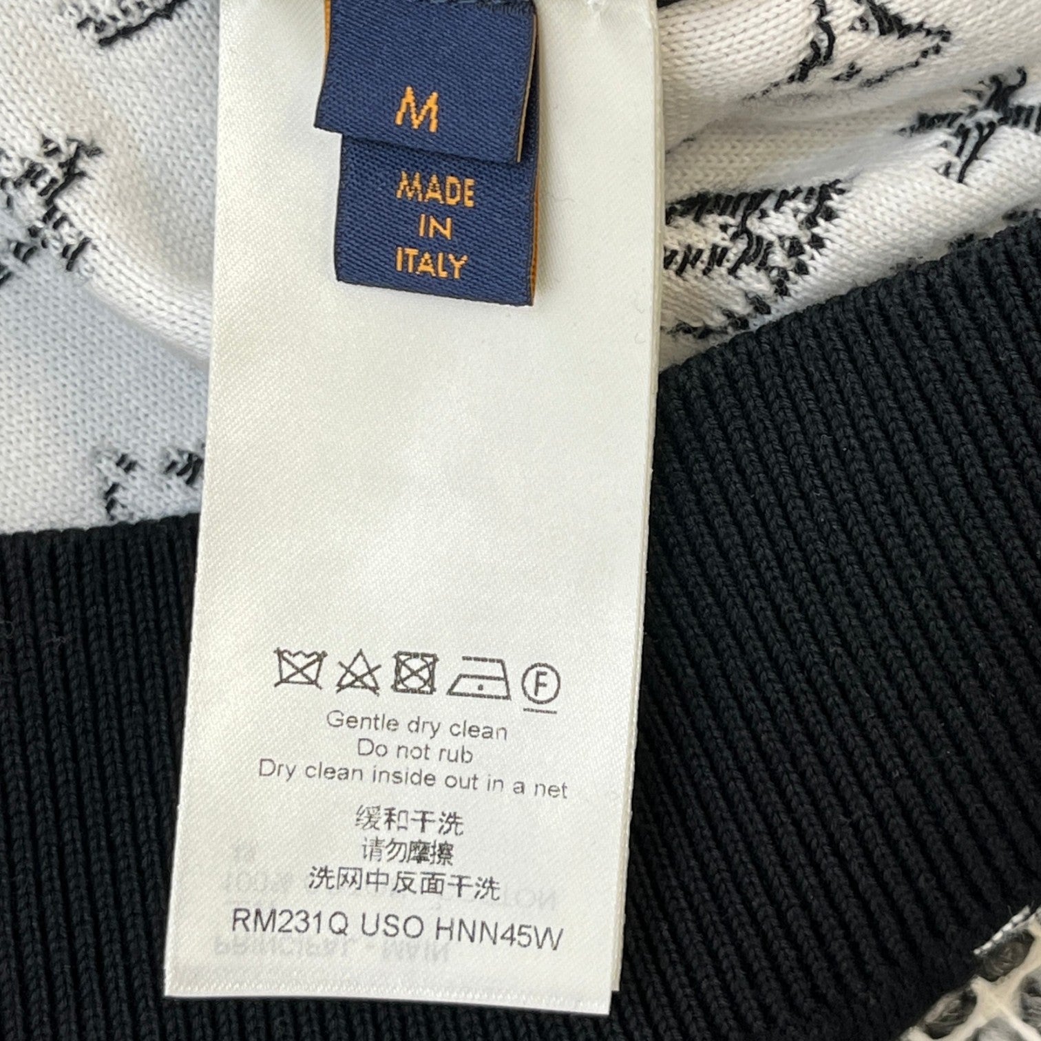 Men's Monogram Gradient Hoodie Black Size M