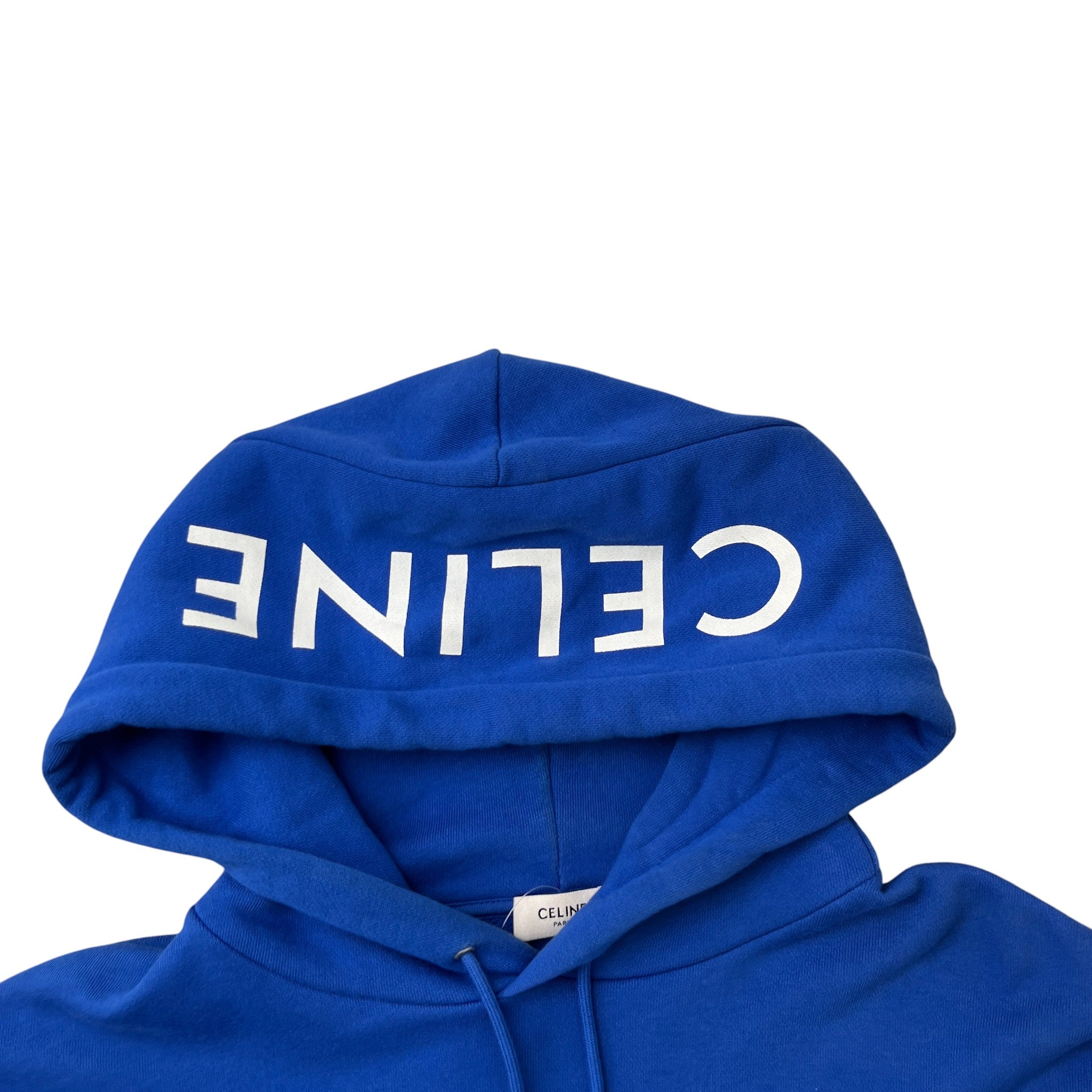 Men's Hood Logo Hoodie Blue Size XS