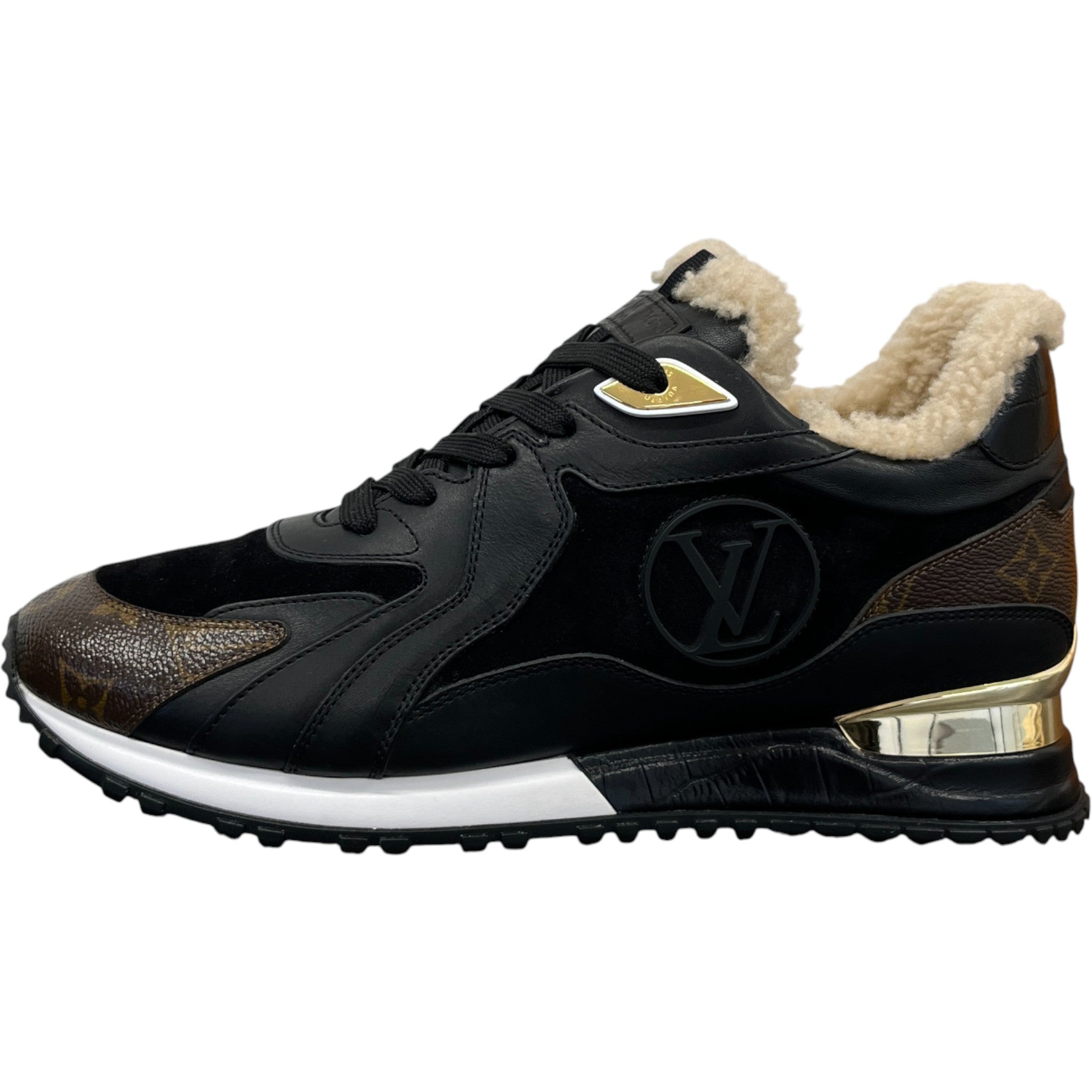 Women's Run Away Fur Low Trainers Brown Size EU 42 / UK 9