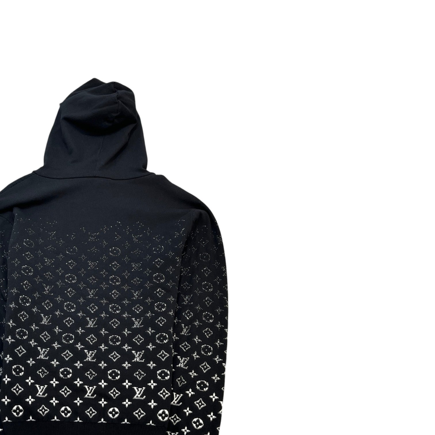 Men's Monogram Gradient Hoodie Black Size M