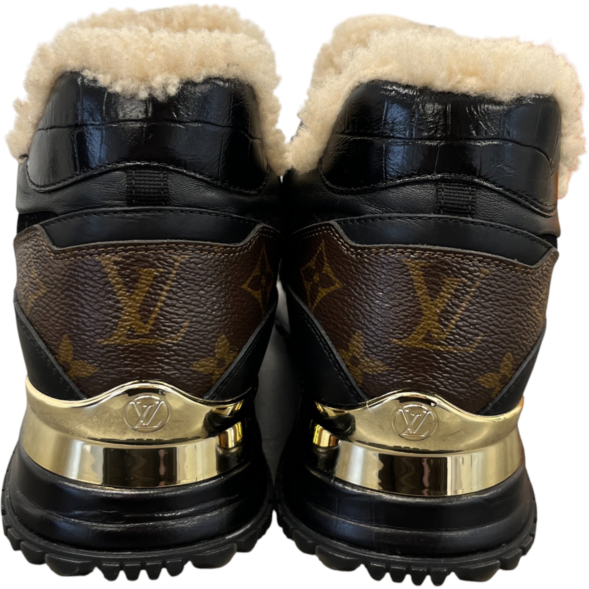 Women's Run Away Fur Low Trainers Brown Size EU 42 / UK 9