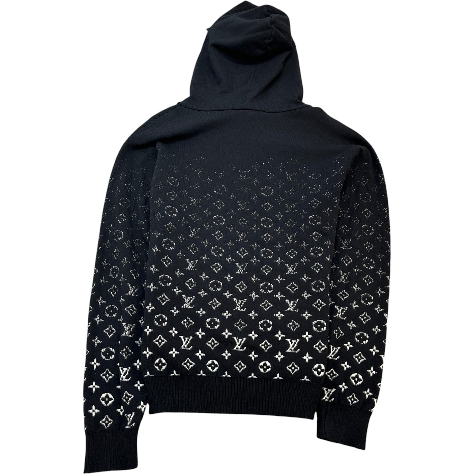 Men's Monogram Gradient Hoodie Black Size M