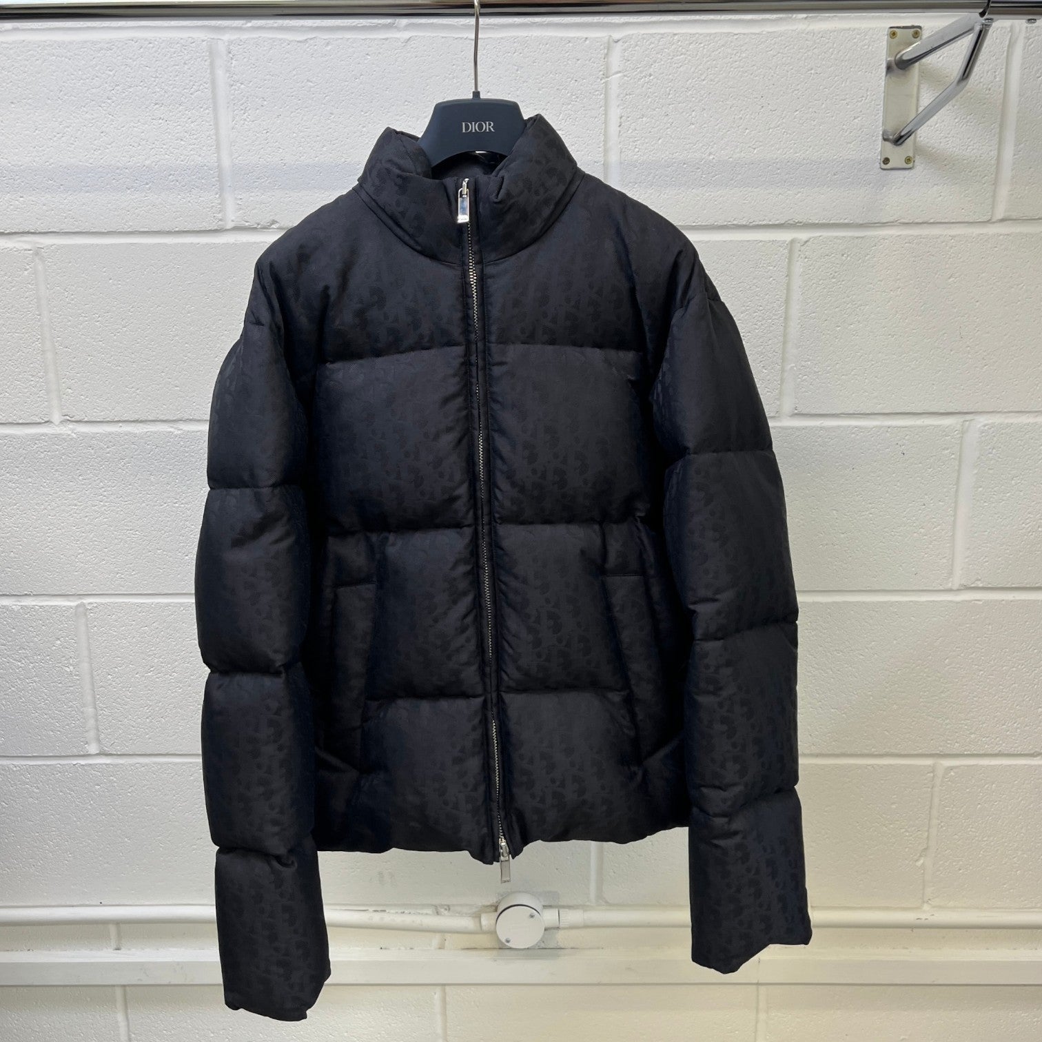Men's Oblique Cotton Blend Down Jacket Black Size IT 44 / XS