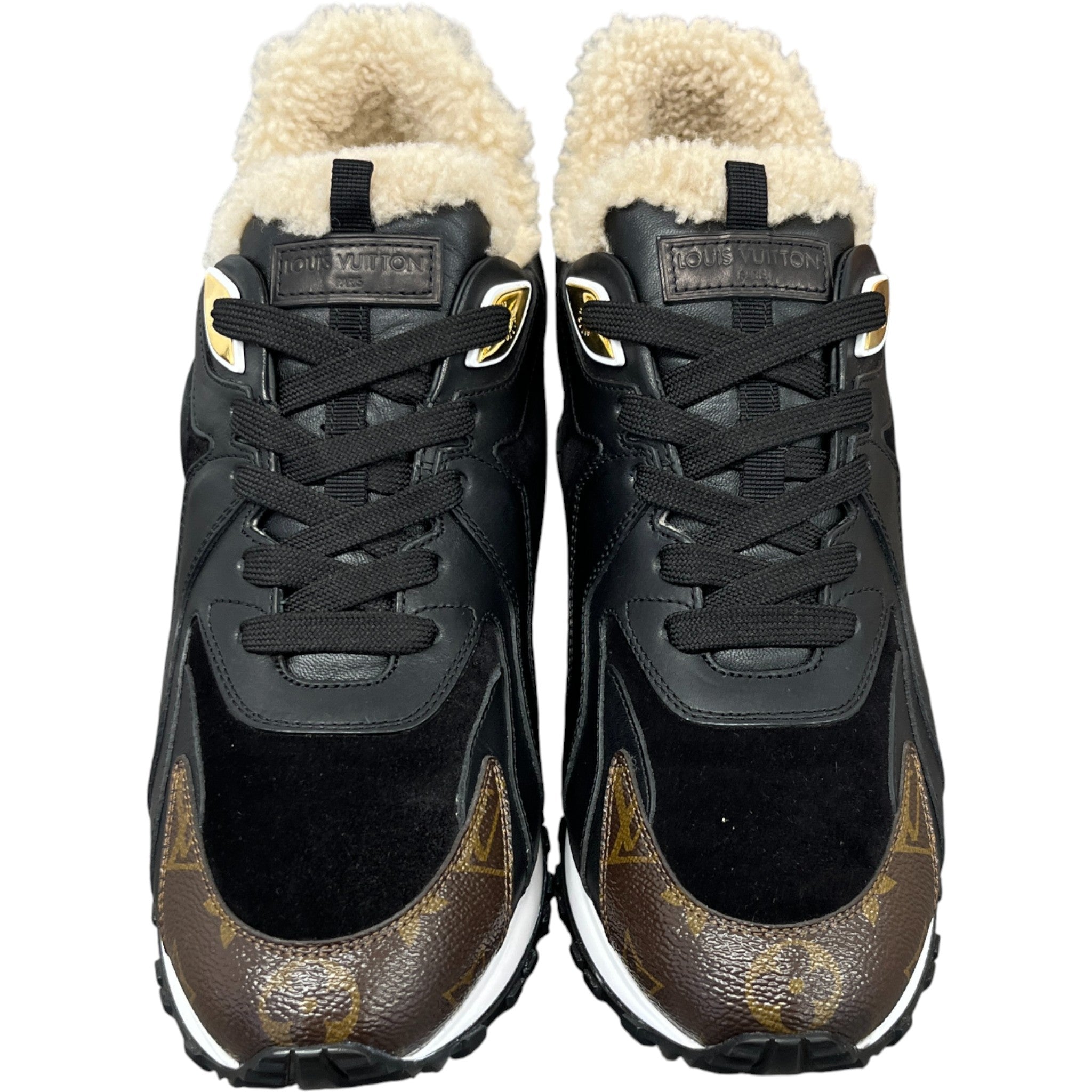 Women's Run Away Fur Low Trainers Brown Size EU 42 / UK 9