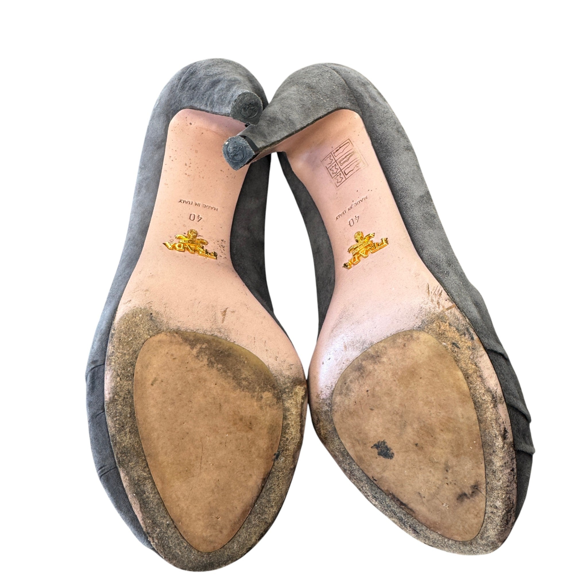 Women's Peep Toe Rose Heels Grey Size EU 40 / UK 7