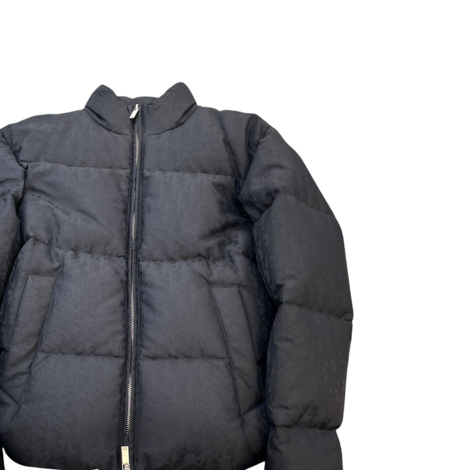 Men's Oblique Cotton Blend Down Jacket Black Size IT 44 / XS