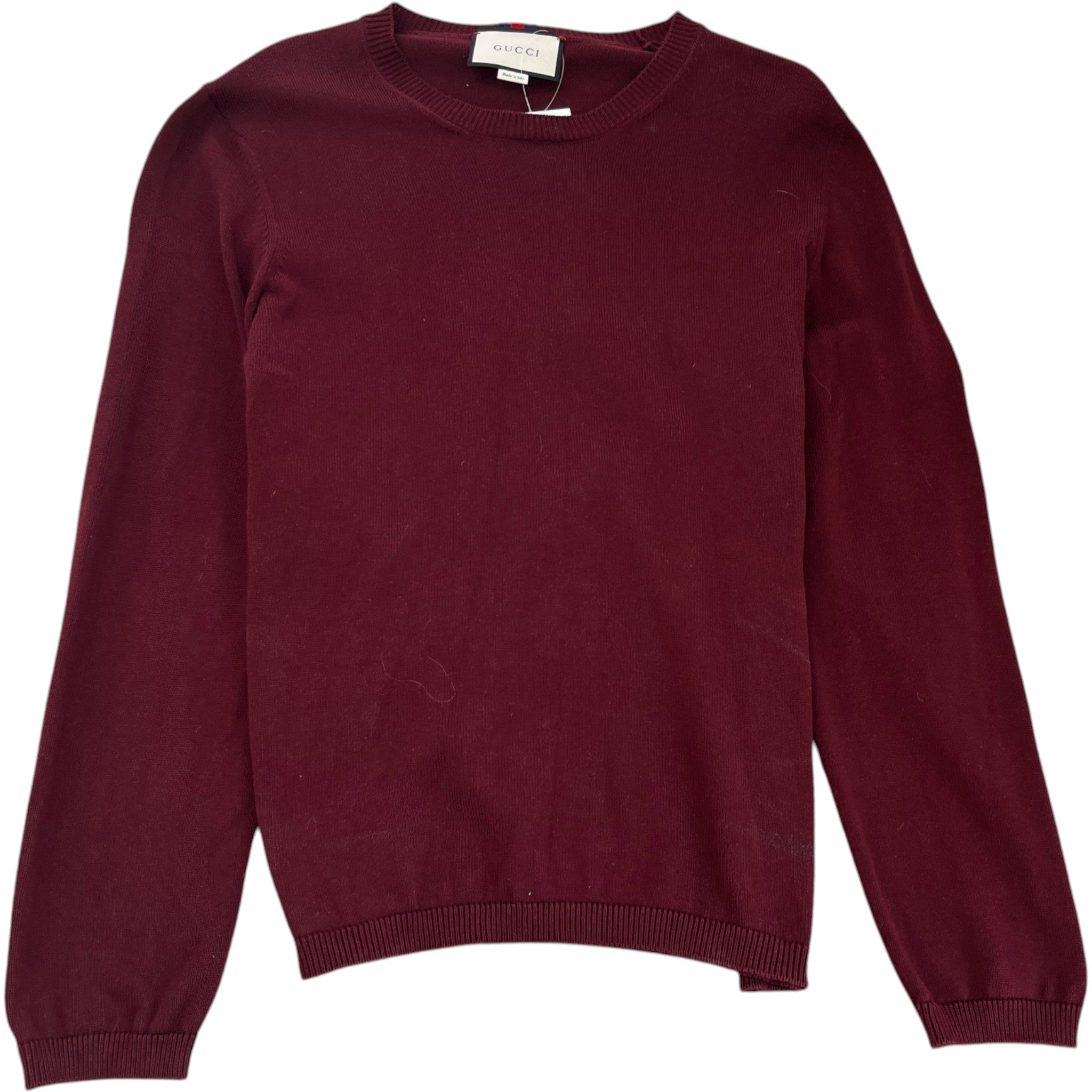 Men's Web Knit Jumper Burgundy Size XXL