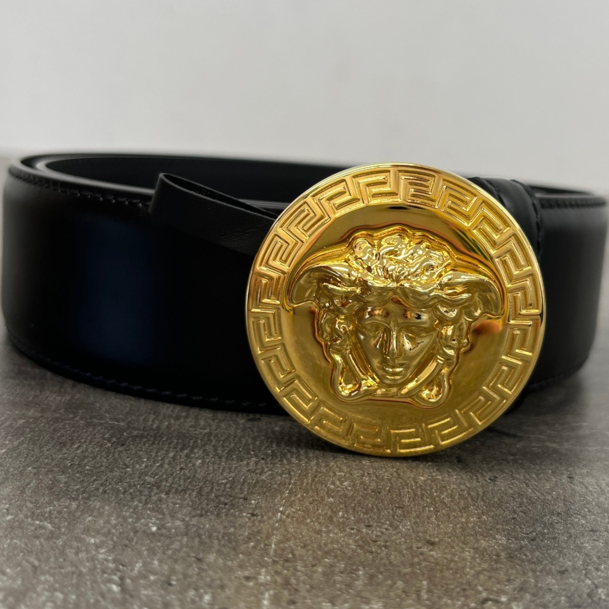 Men's Medusa Belt Black Size Waist 28"