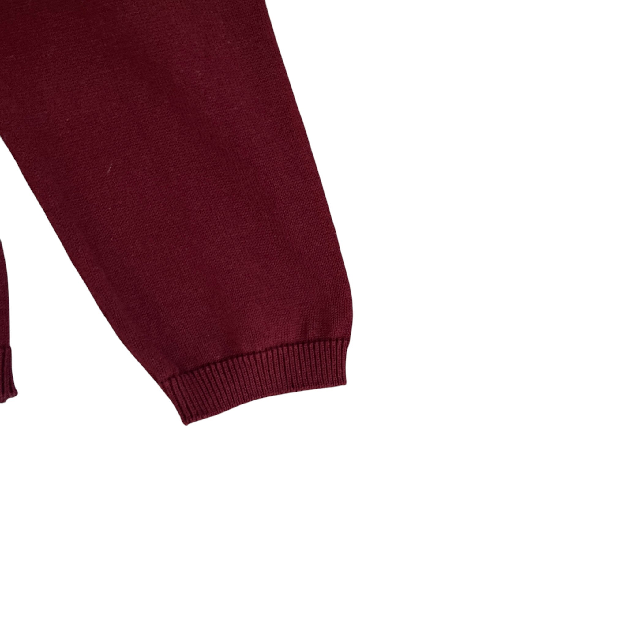 Men's Web Knit Jumper Burgundy Size XXL