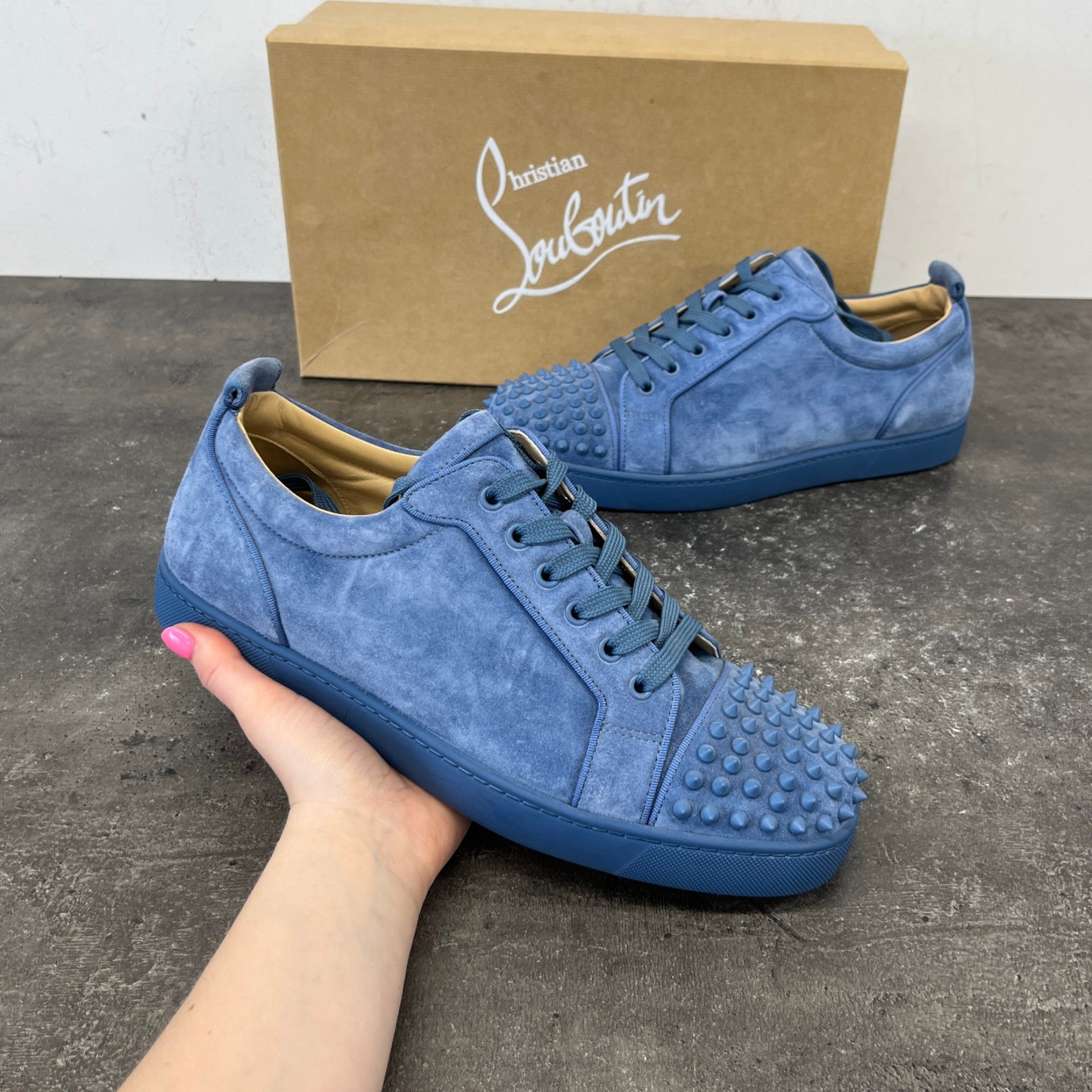 Men's Louis Junior Spike Low Trainers Blue Size EU 44 / UK 10