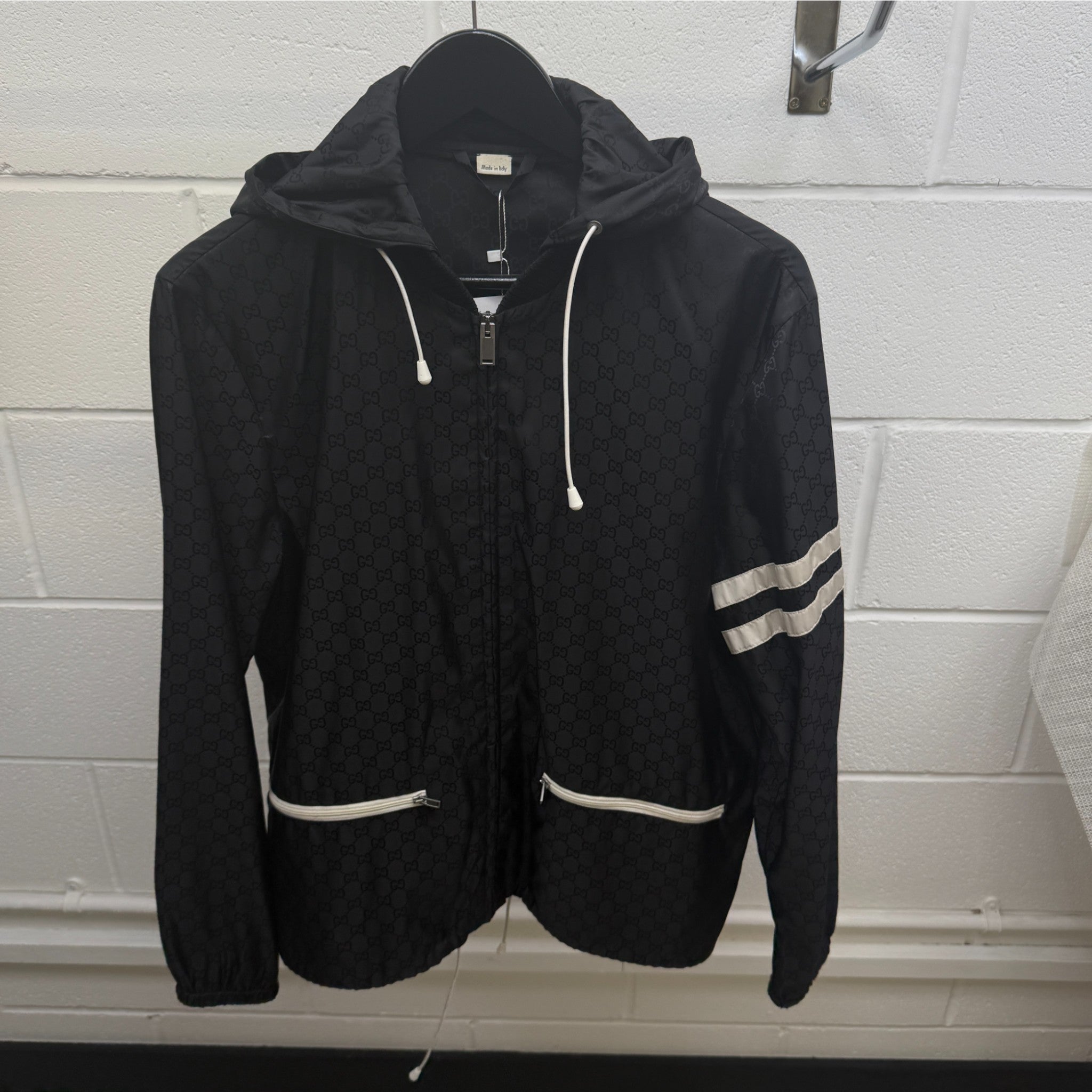 Men's Gg Supreme Windbreaker Black Size IT 48 / M