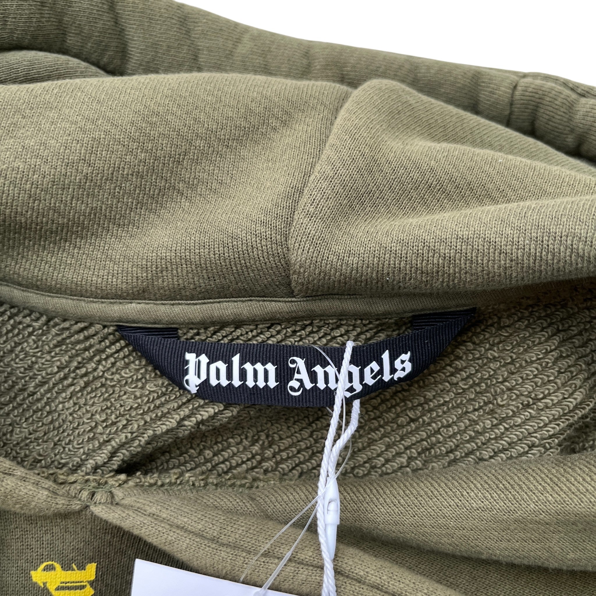 Men's Logo Print Hoodie Green Size L