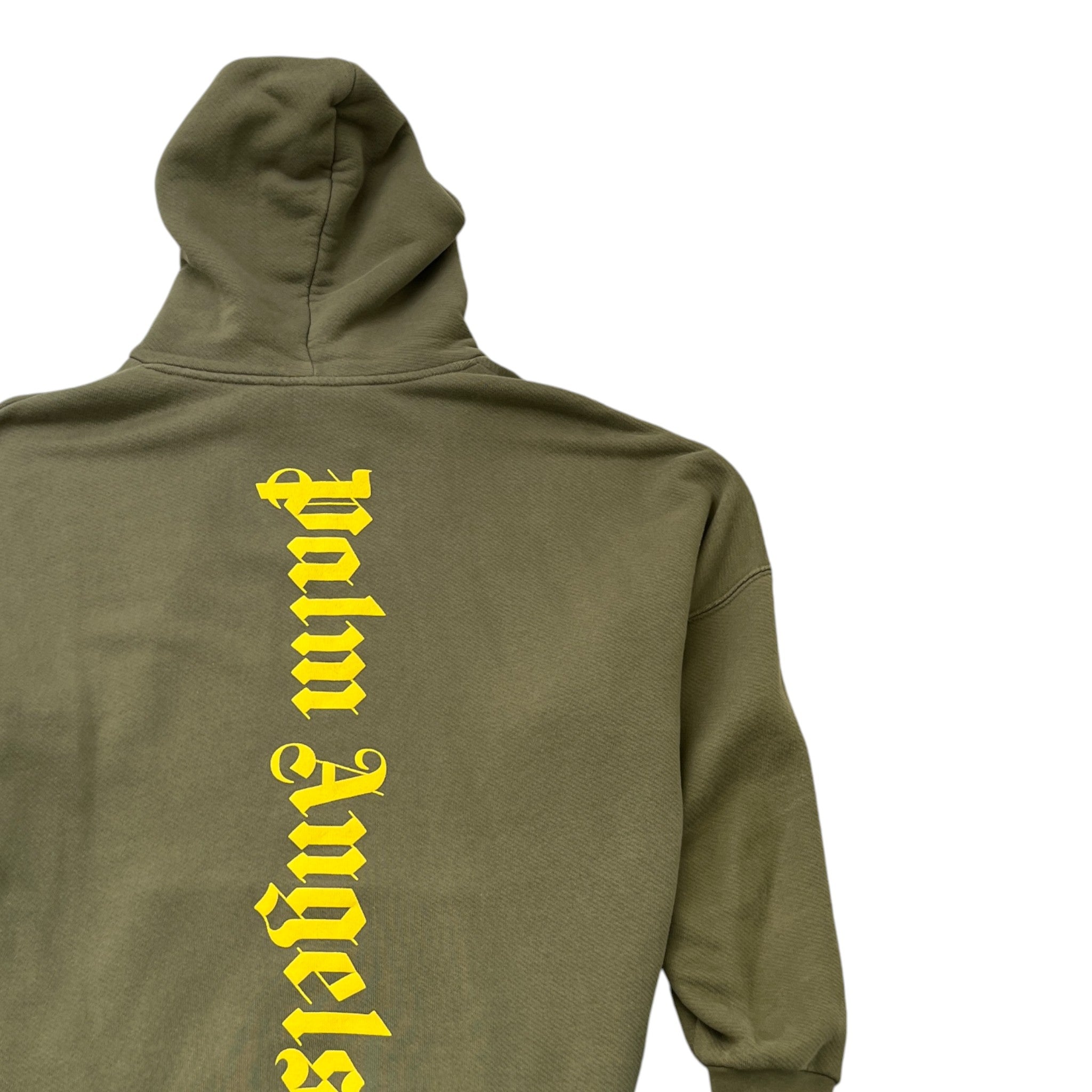 Men's Logo Print Hoodie Green Size L