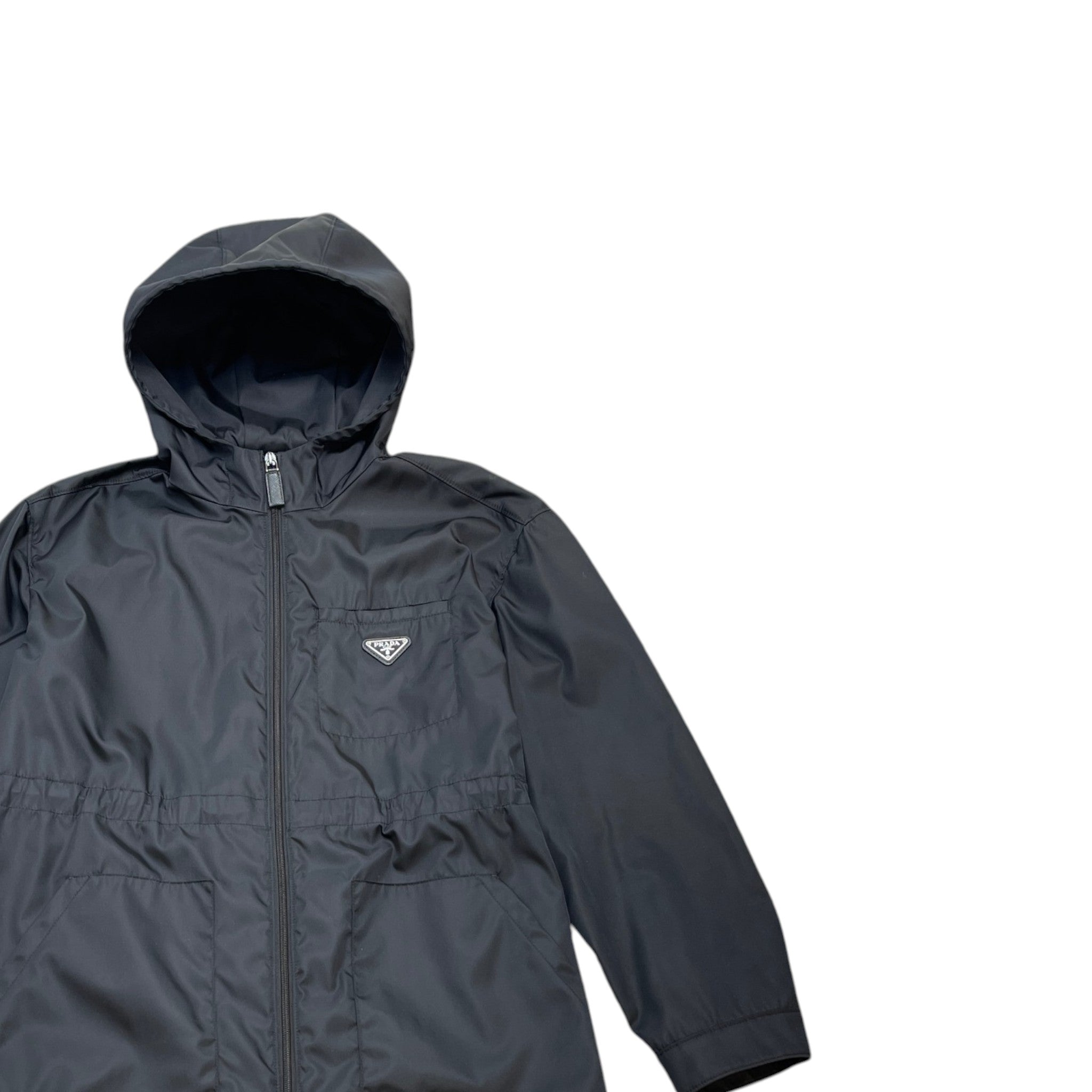 Women's Plaque Logo Raincoat Jacket Black Size IT 40 / UK 8