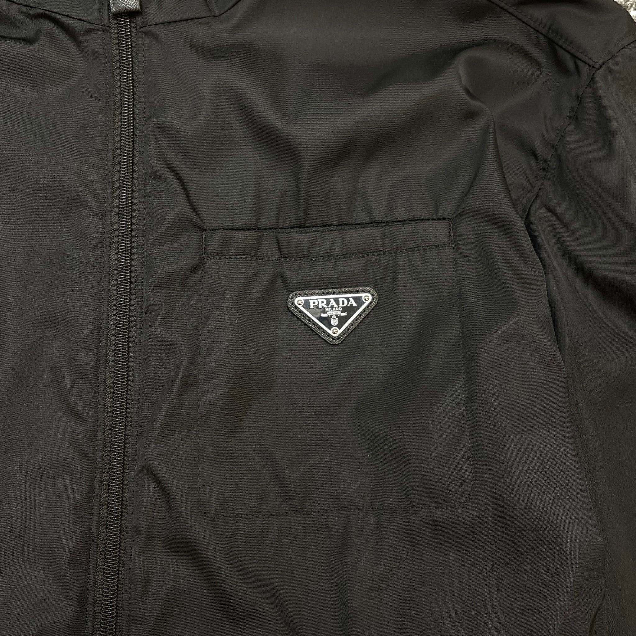 Women's Plaque Logo Raincoat Jacket Black Size IT 40 / UK 8