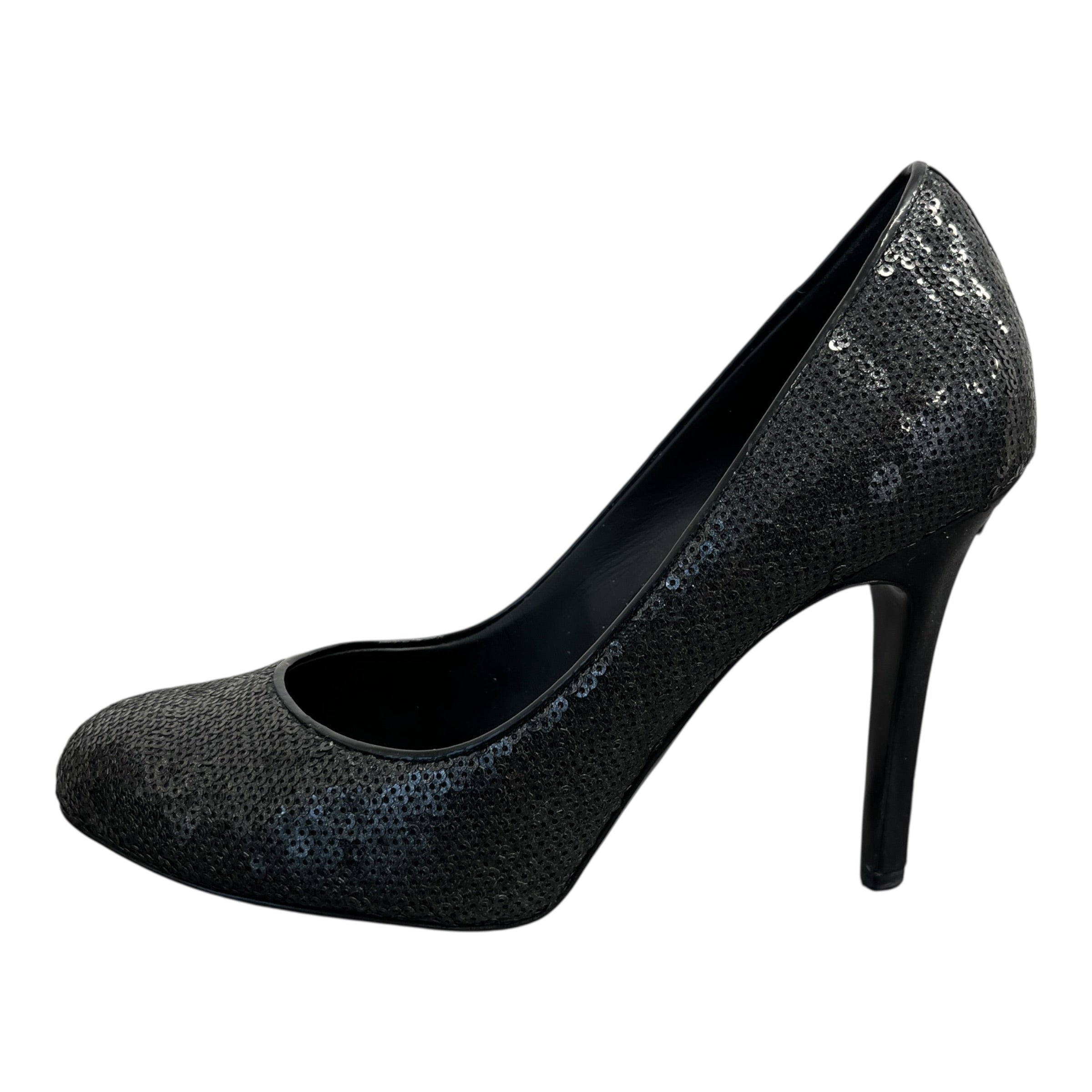Women's Cc Logo Sequinned Heels Black Size EU 38 / UK 5