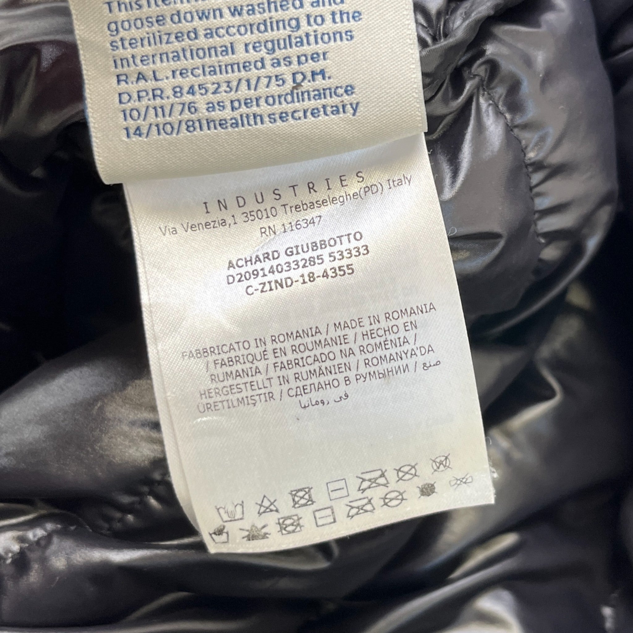 Men's Achard Down Jacket Black Size 3 / L