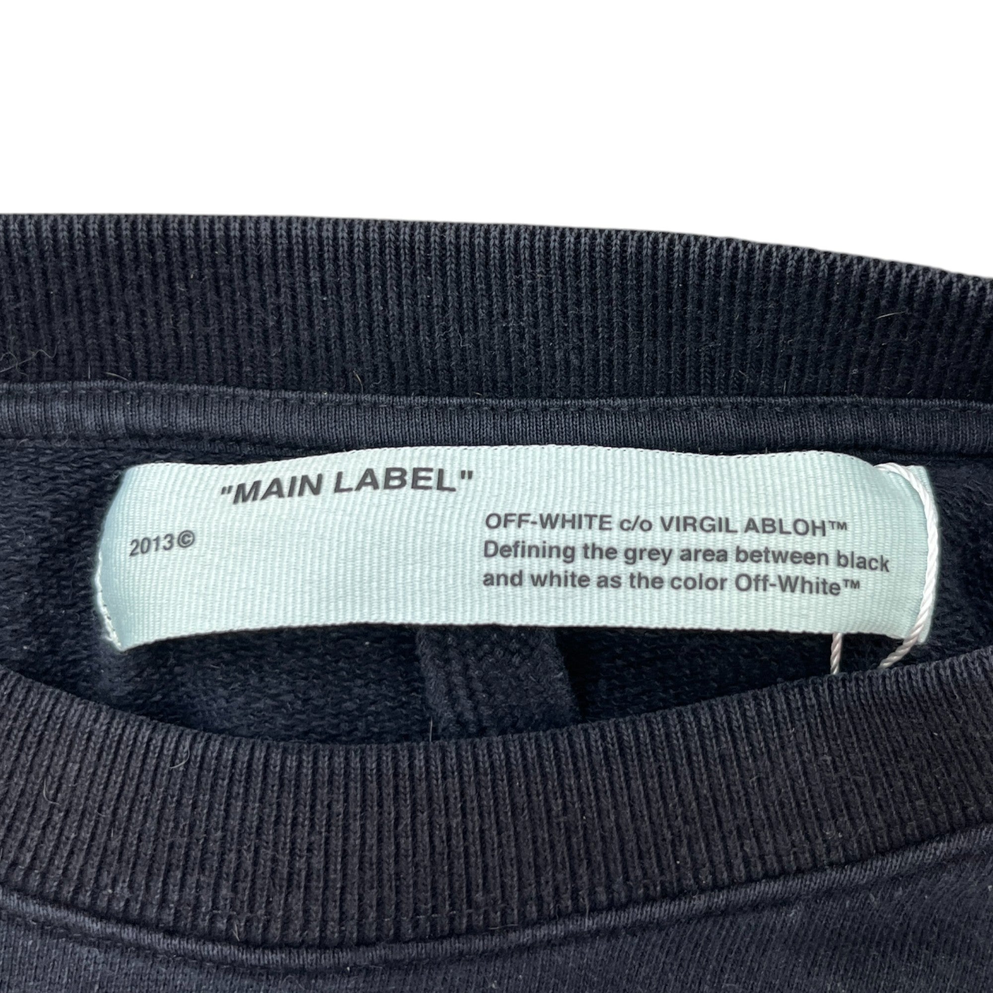 Men's 3D Stencil Arrow Logo Sweatshirt Black Size S