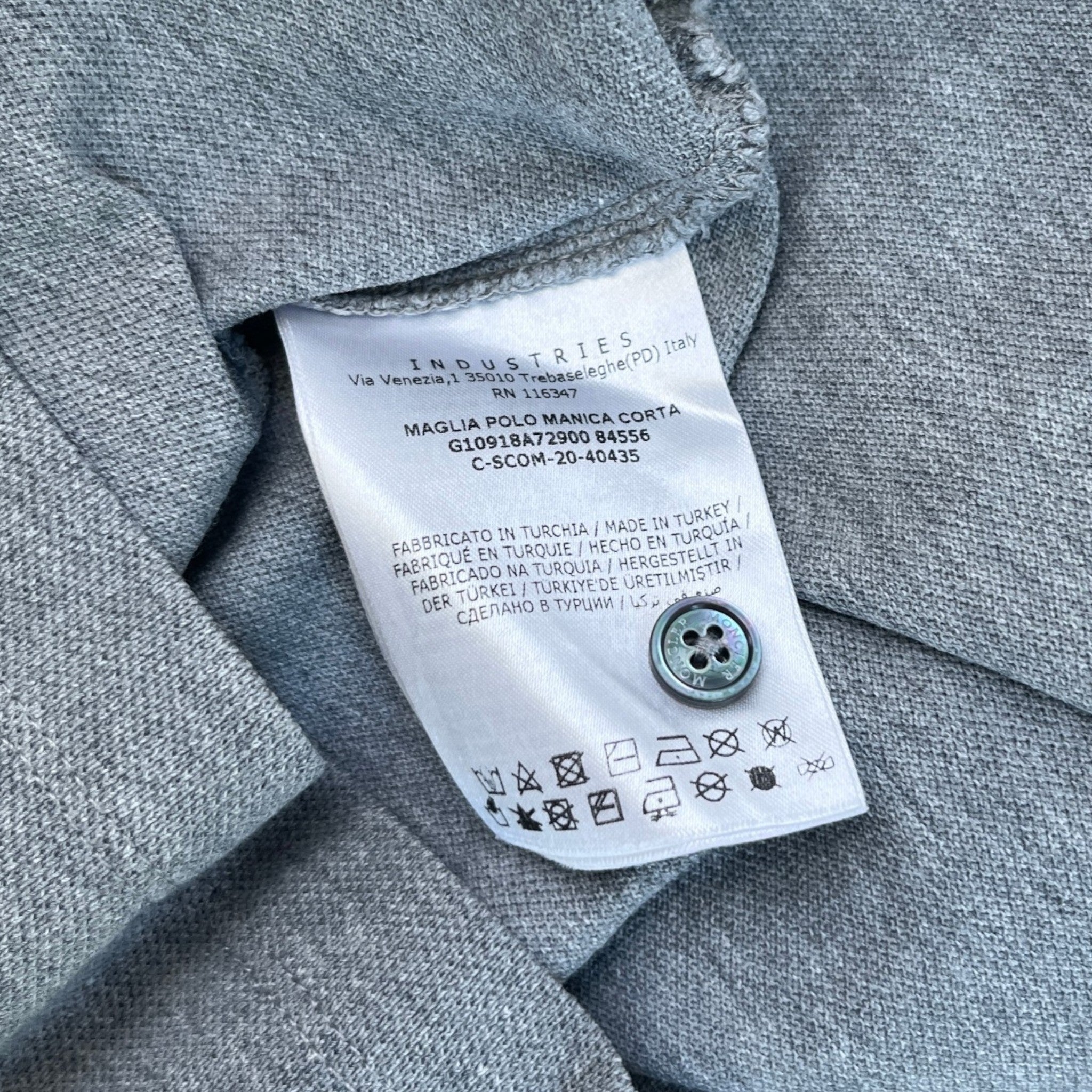 Men's Maglia Polo Shirt Grey Size M