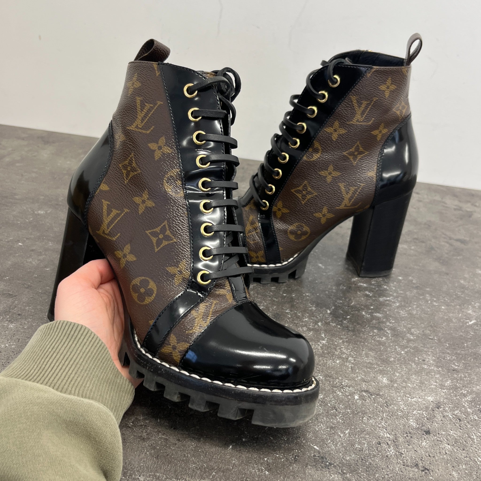 Women's Monogram Star Trail Boots Brown Size EU 38 / UK 5