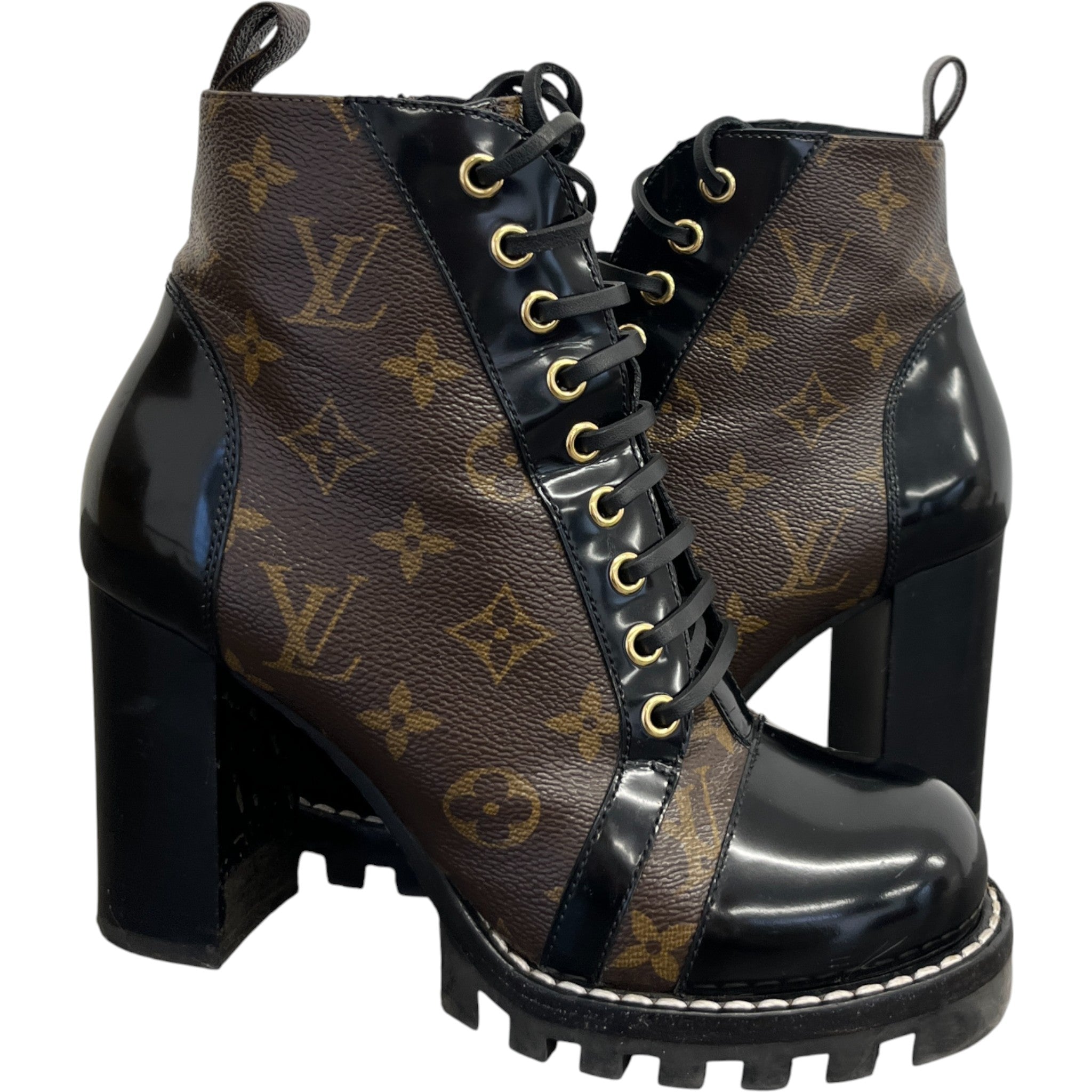 Women's Monogram Star Trail Boots Brown Size EU 38 / UK 5