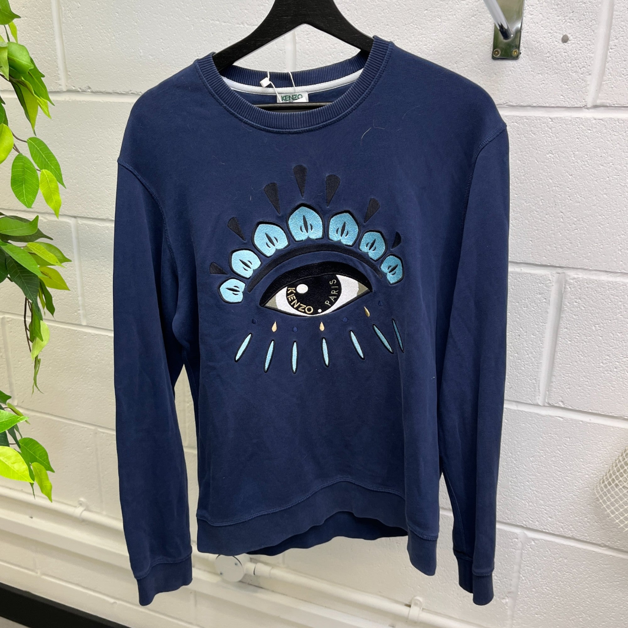 Men's Eye Logo Sweatshirt Navy Size M