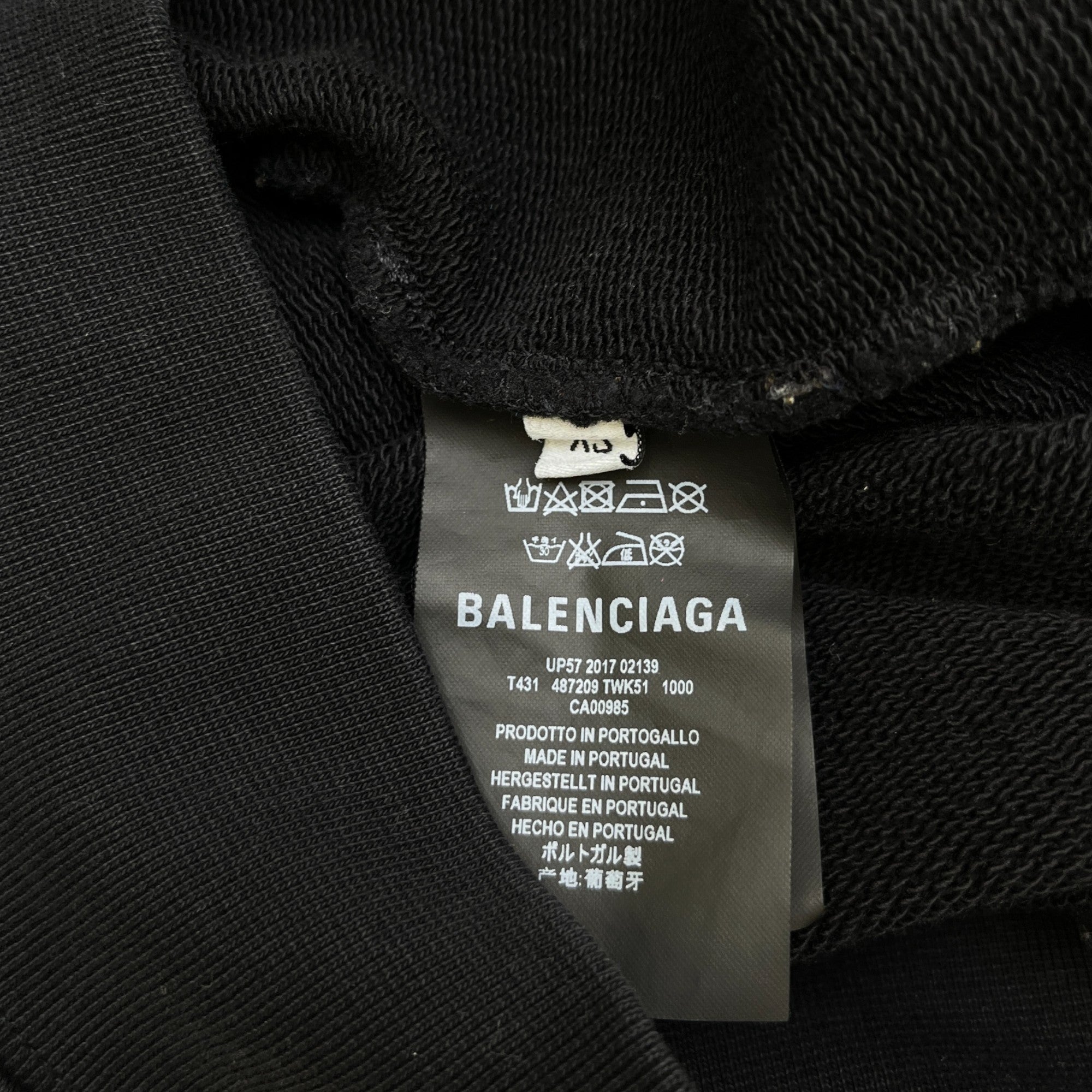 Men's Embroidered Logo Hoodie Black Size XS