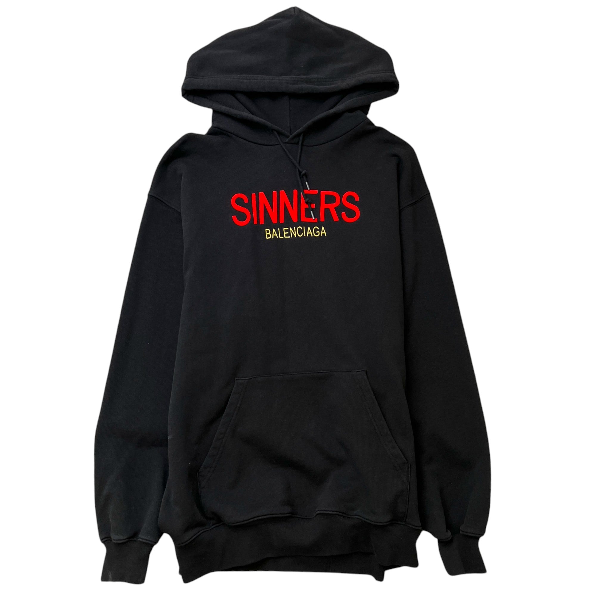 Men's Embroidered Logo Hoodie Black Size XS