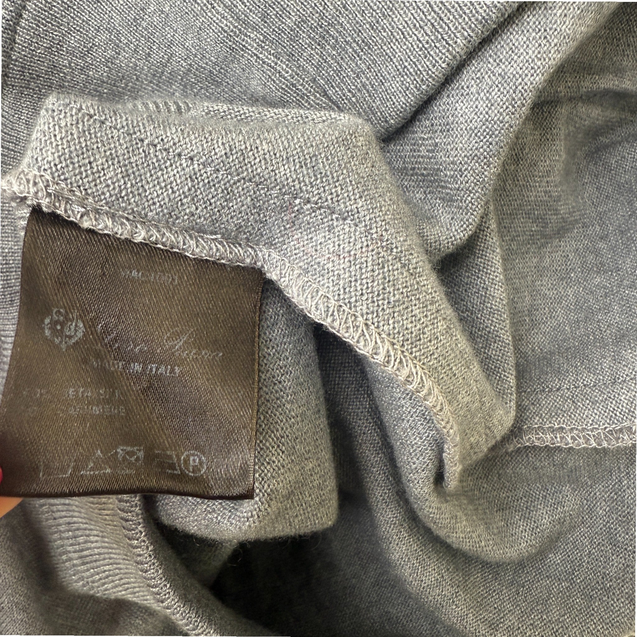 Men's Cashmere Full Tracksuit Grey Size XXL