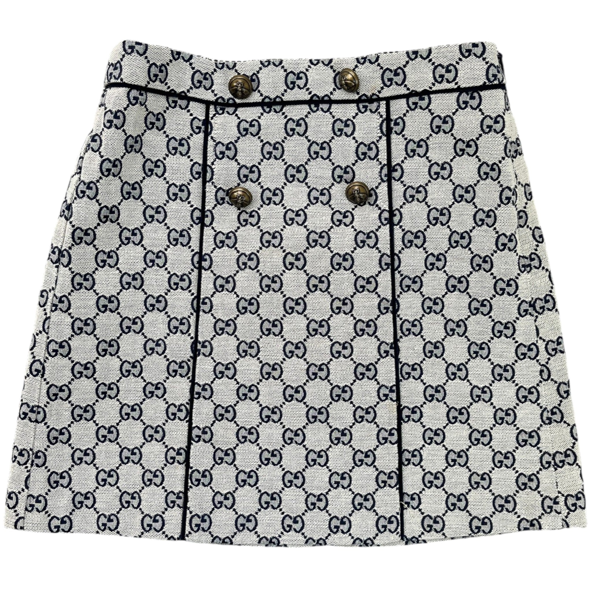 Women's Age 10 Girls Gg Monogram Cotton-Blend Skirts Beige Size XXS