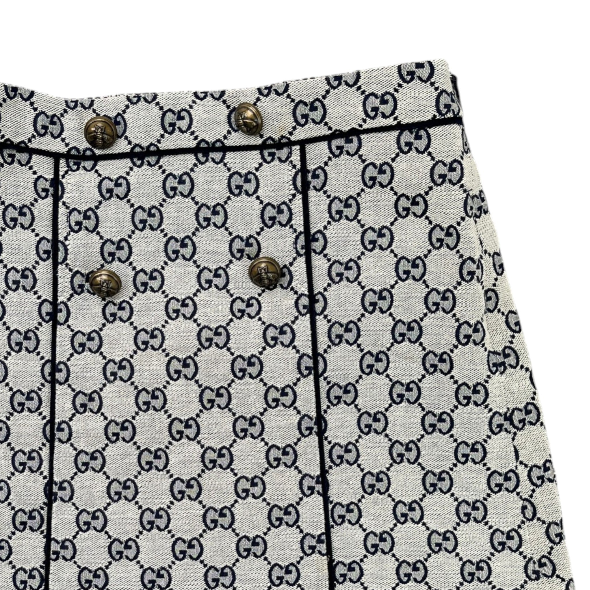 Women's Age 10 Girls Gg Monogram Cotton-Blend Skirts Beige Size XXS